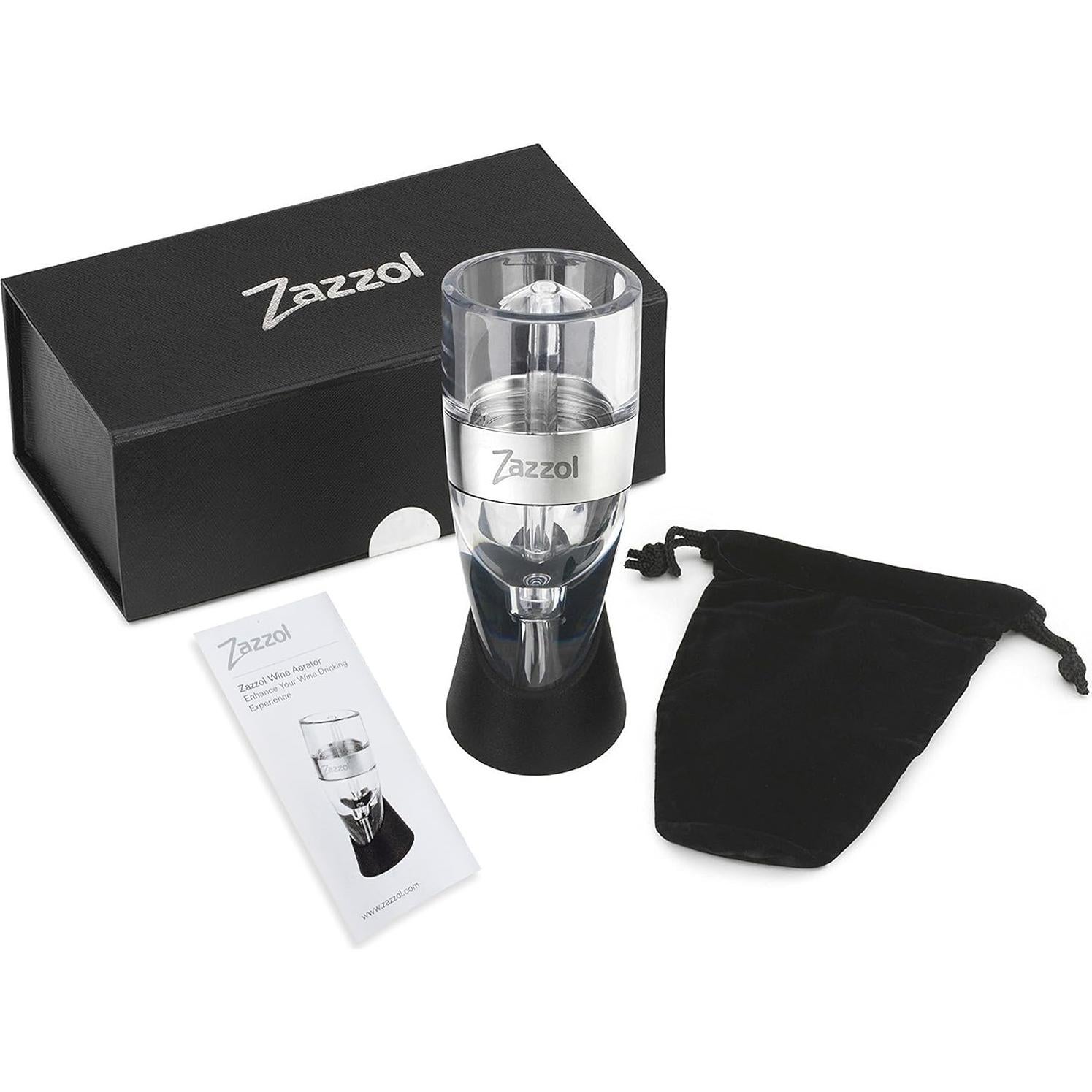 Decantador de Vino Zazzol Premium - Aireación Múltiples Etapas