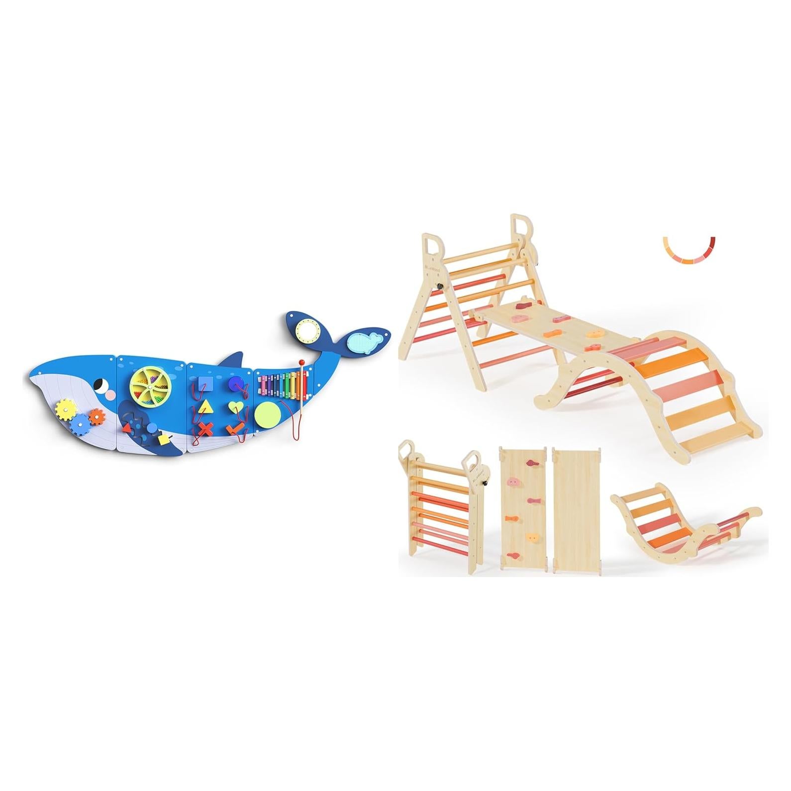 Conjunto Triángulo de Escalada BlueWood Pikler Madera