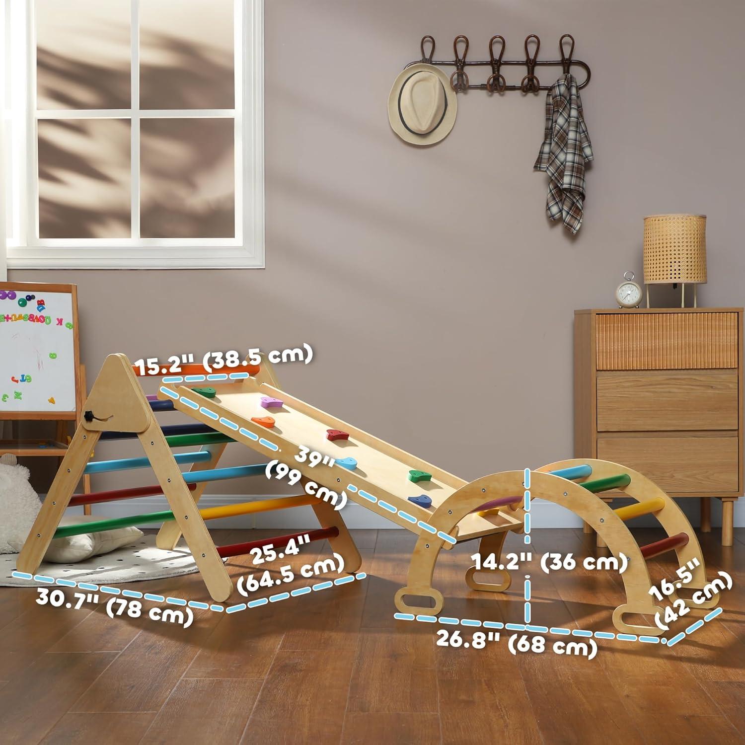 Conjunto de Escalada Montessori Qaba Pikler 5 en 1 para Niños