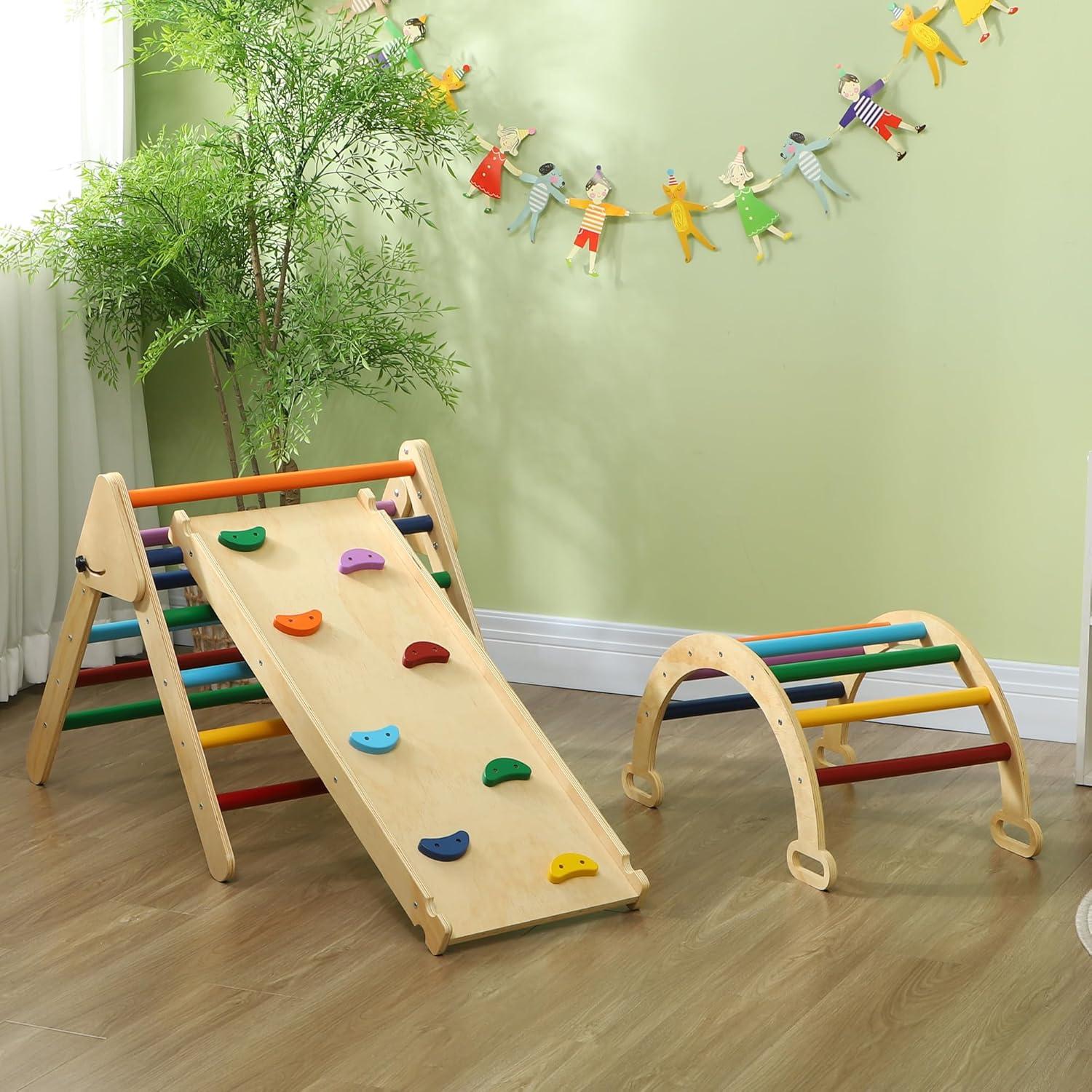 Conjunto de Escalada Montessori Qaba Pikler 5 en 1 para Niños