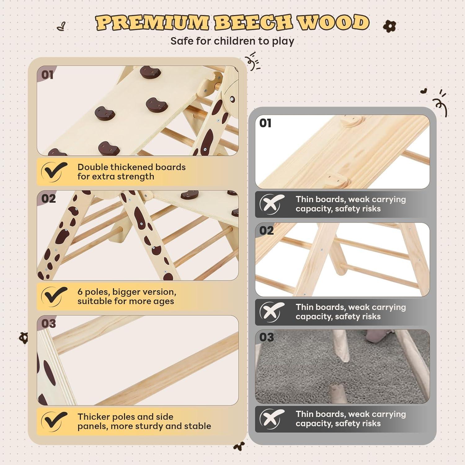 Conjunto Triángulo Pikler FAHKNS 5 en 1 para Niños