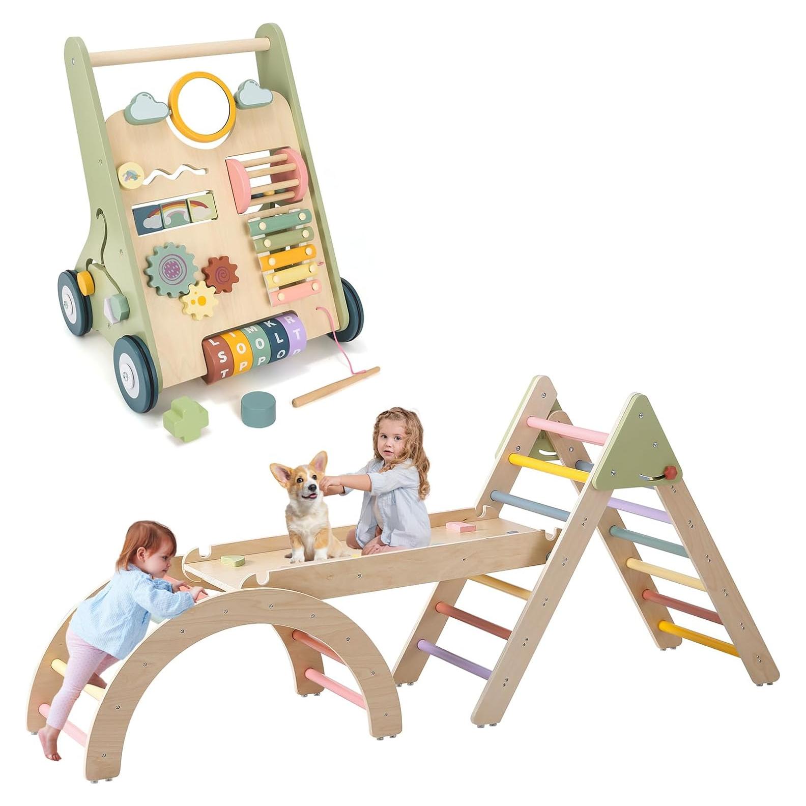 Conjunto de Escalada Triángulo Pikler 7 en 1 Montessori