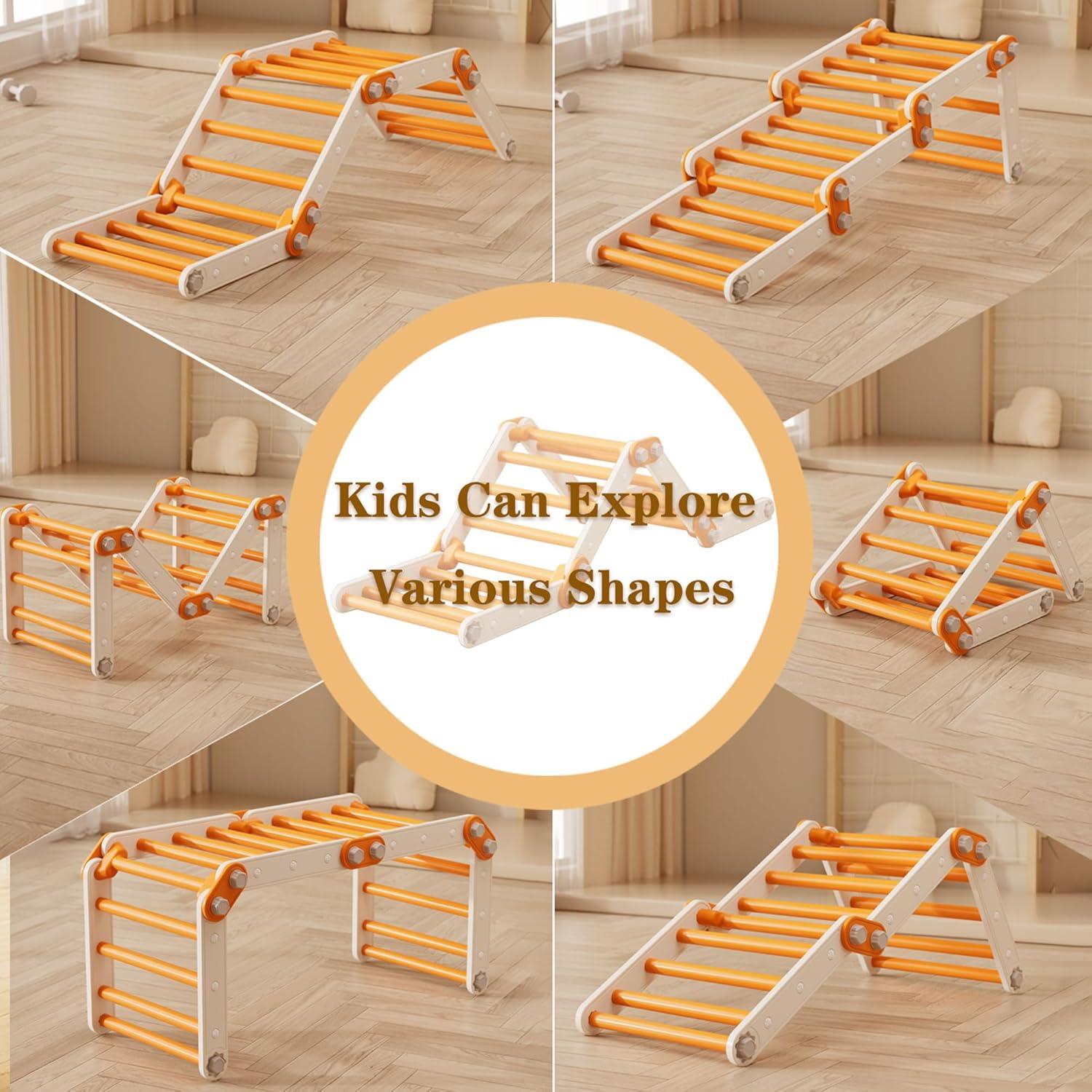 Escalador Montessori Plegable HTWELL Naranja 68x61x190cm