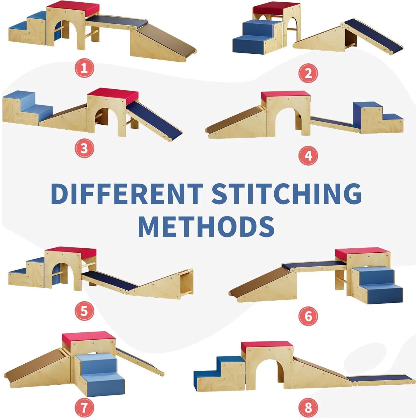 Conjunto de Escalada Pikler MOOITZ 5 en 1 para Niños Azul