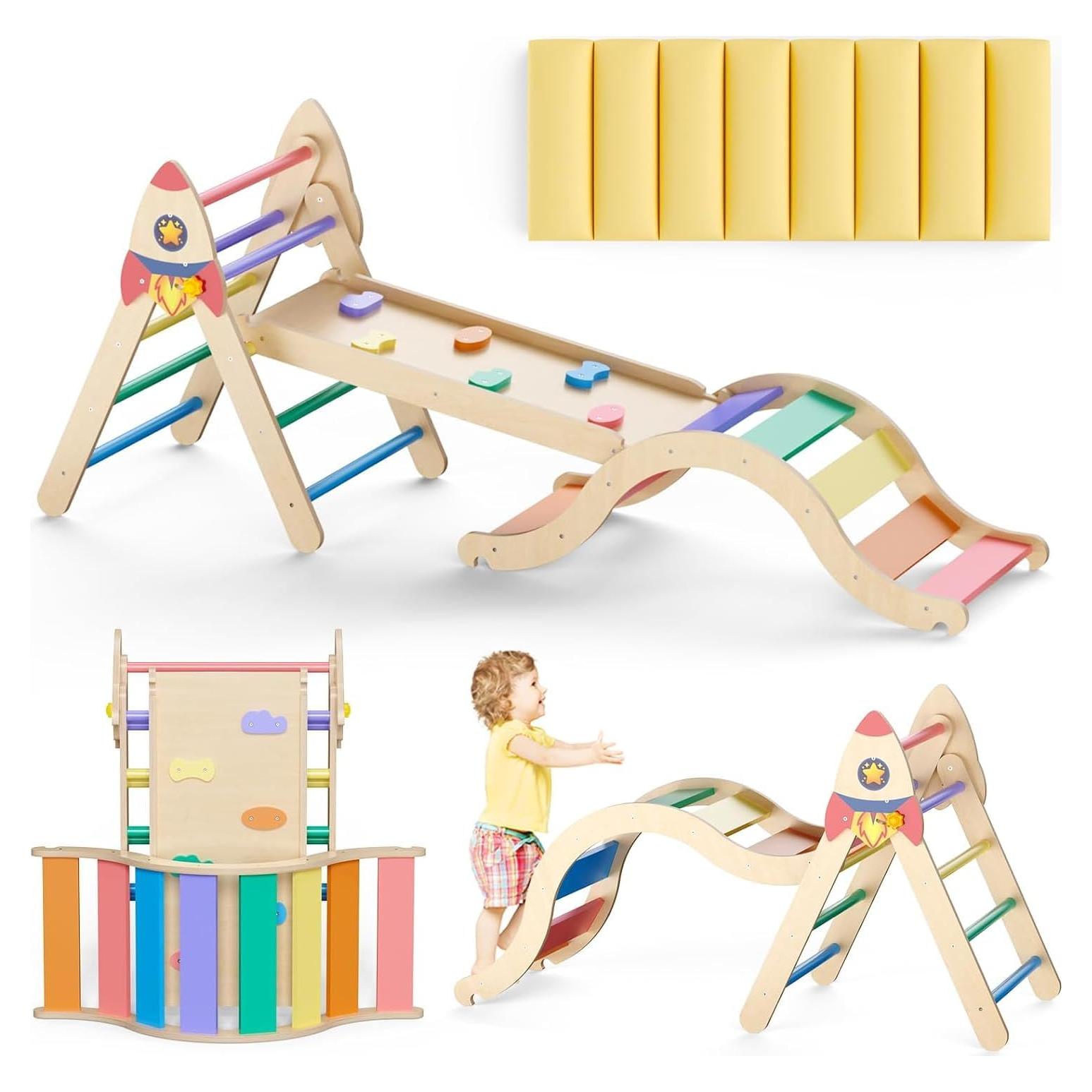 Conjunto de Triángulo Pikler KidsBuddy con Cojín 9.8 kg