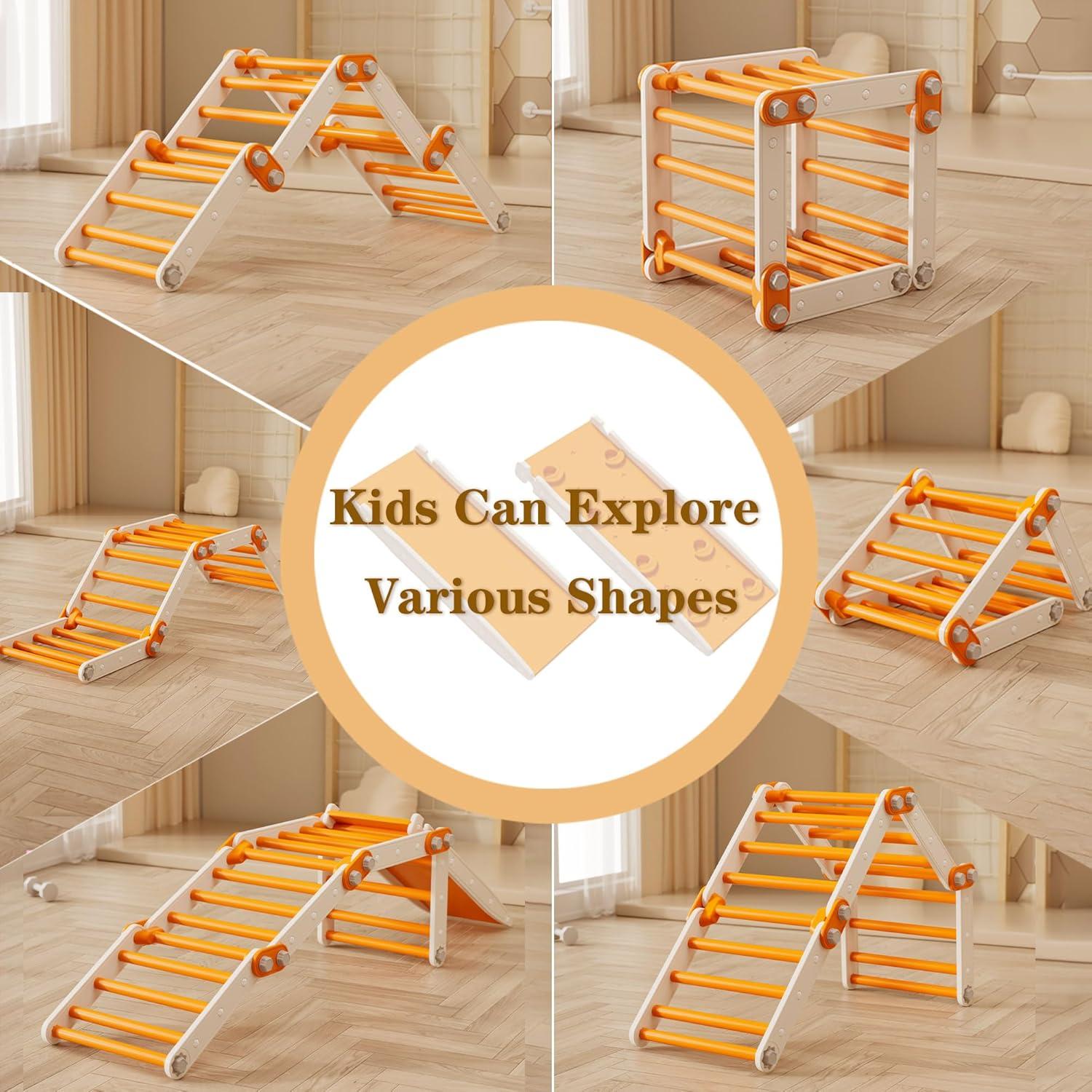 Deslizamiento HTWELL para Juguetes de Escalada Naranja 110x54 cm