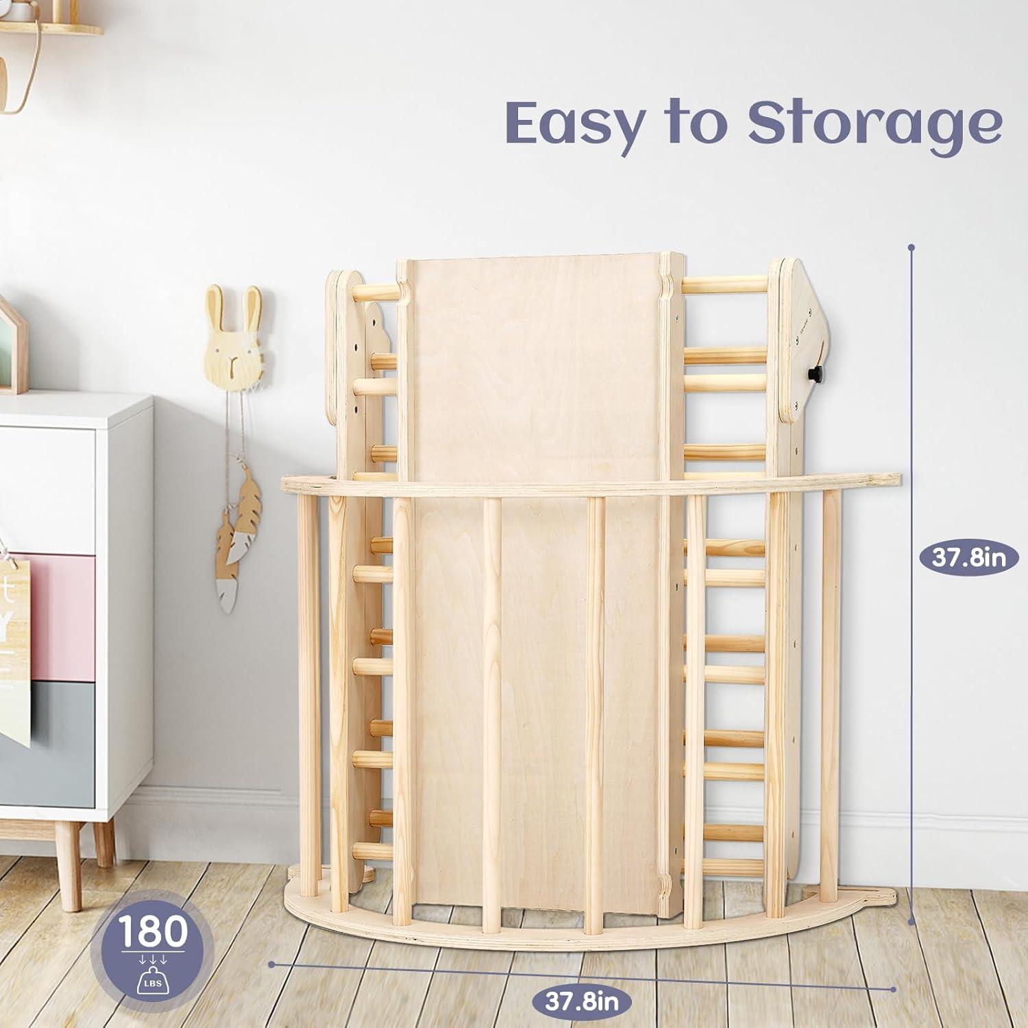 Triángulo de Escalada de Madera Montessori Pillowhale 284x71cm