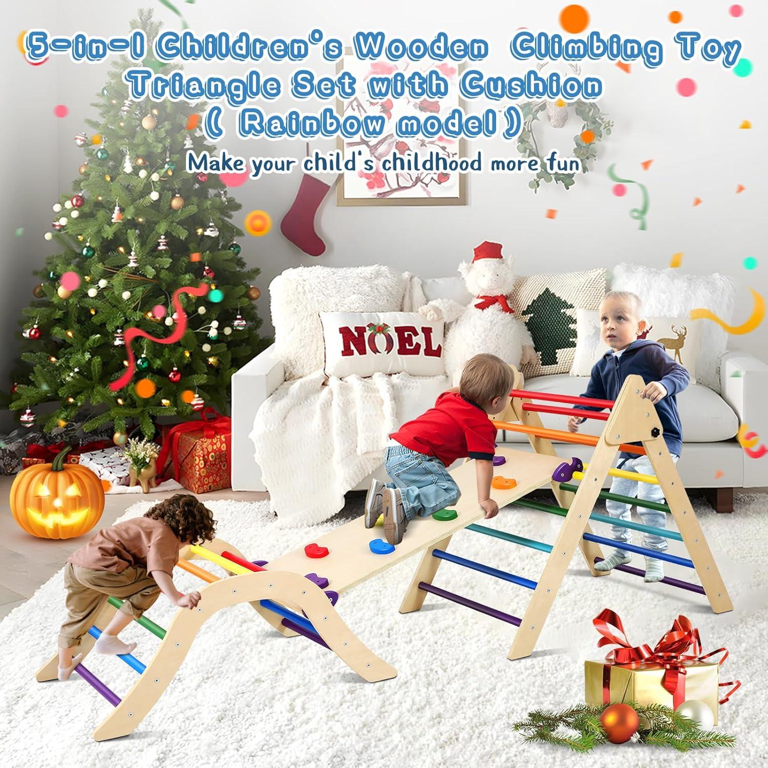 Conjunto Triángulo Pikler Dollate 7 en 1 Escalador Montessori