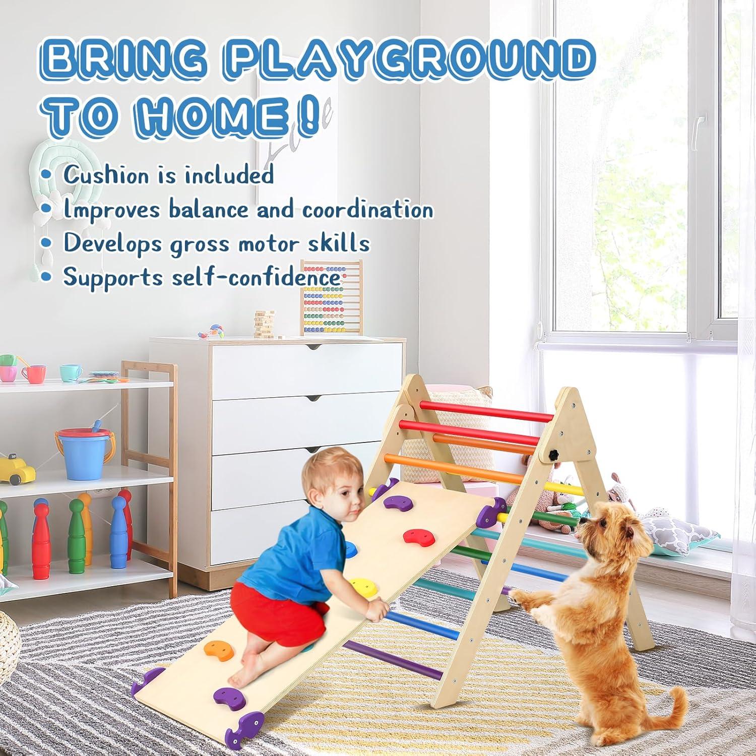 Conjunto Triángulo Pikler Dollate 7 en 1 Escalador Montessori