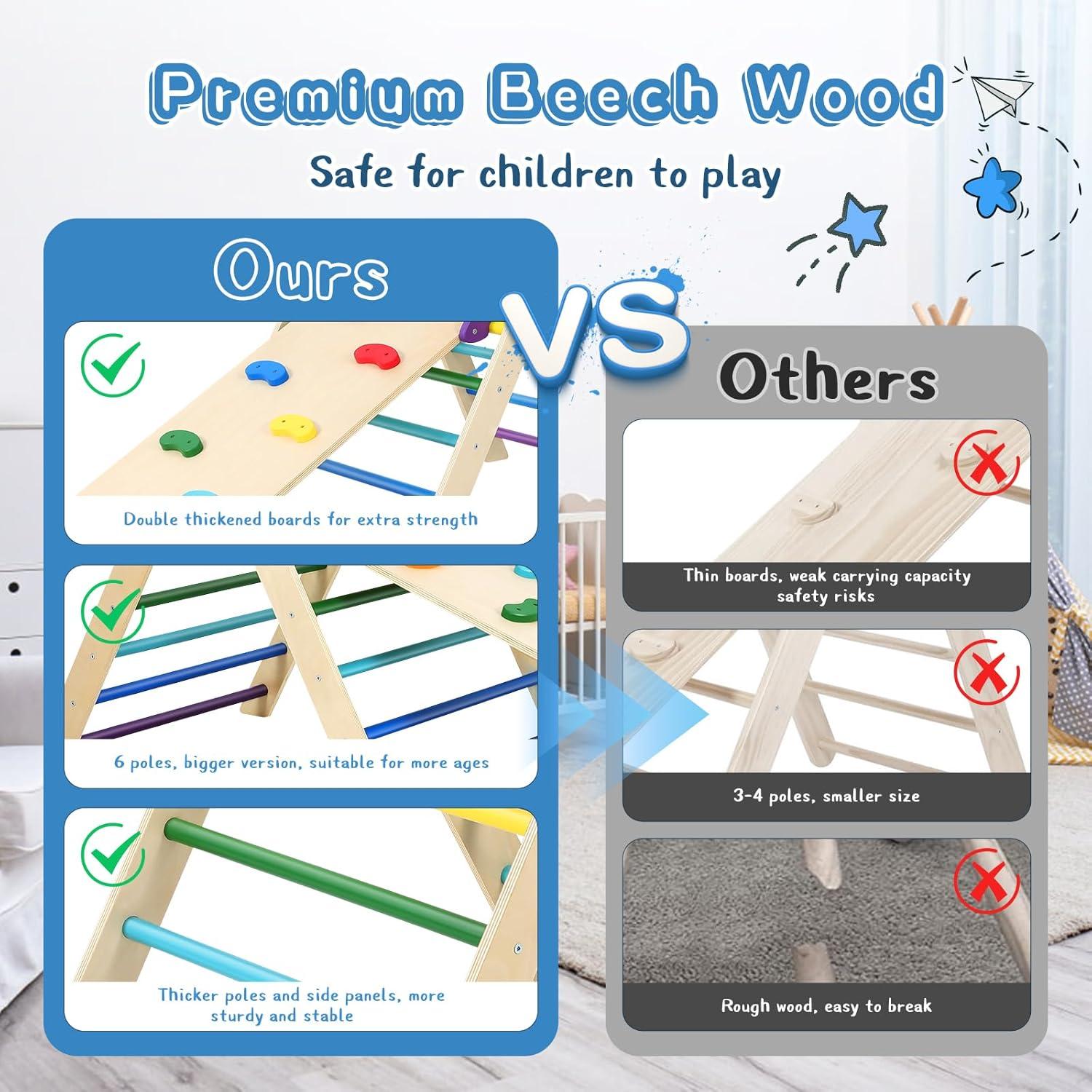 Conjunto Triángulo Pikler Dollate 7 en 1 Escalador Montessori