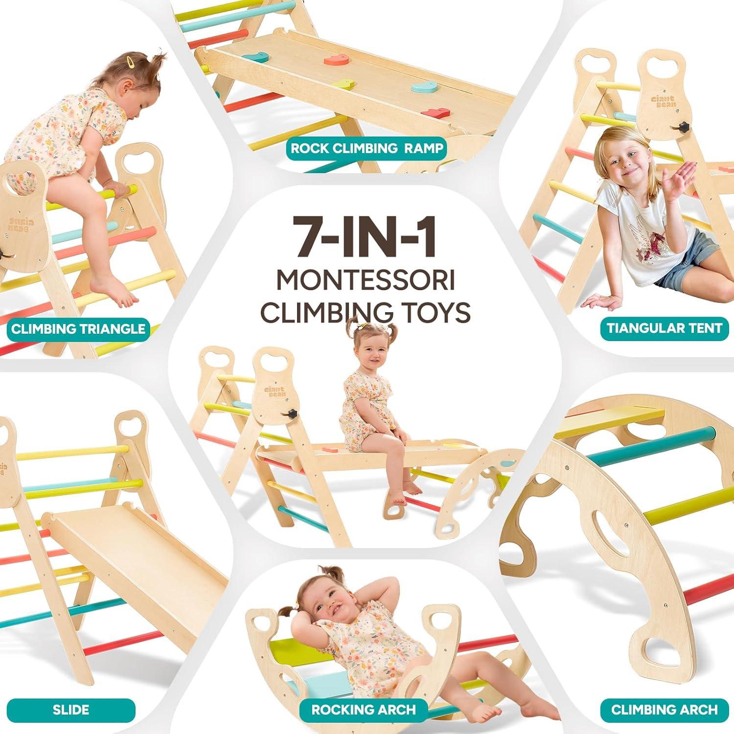 Conjunto de Escalada Pikler Goli Toys 7 en 1 para Niños