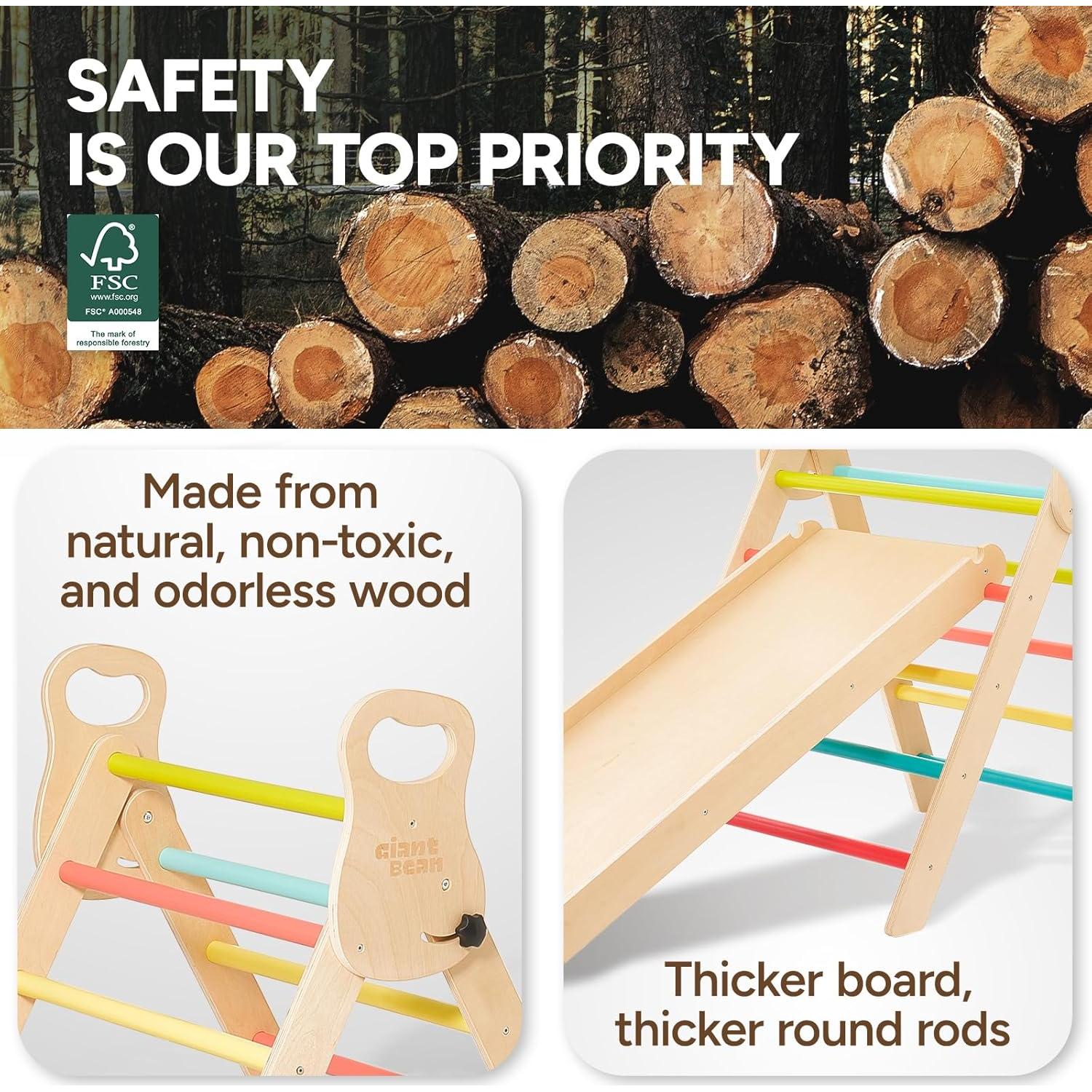 Conjunto de Escalada Pikler Goli Toys 7 en 1 para Niños