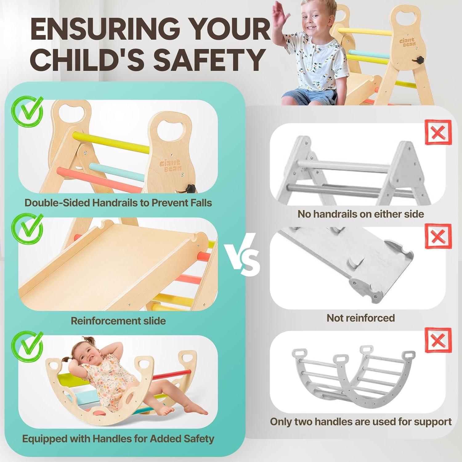 Conjunto de Escalada Pikler Goli Toys 7 en 1 para Niños