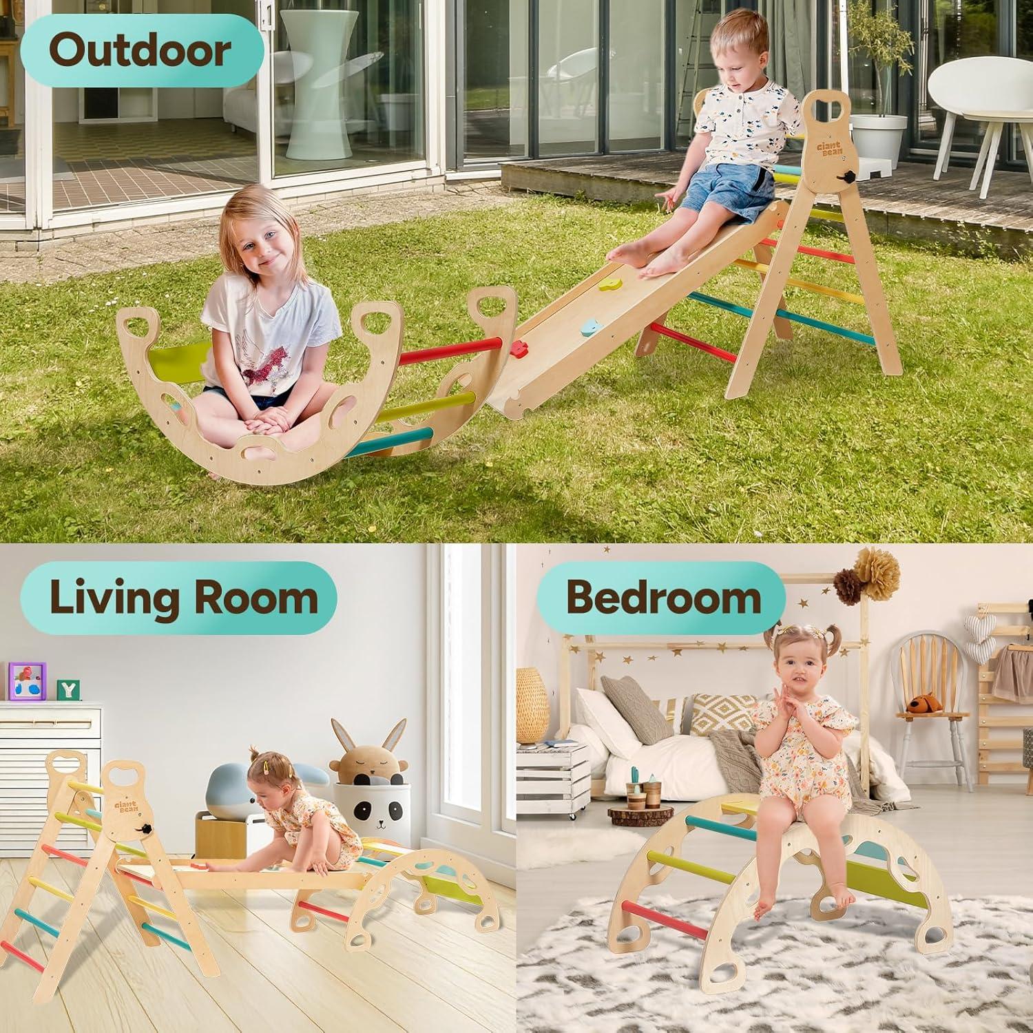 Conjunto de Escalada Pikler Goli Toys 7 en 1 para Niños