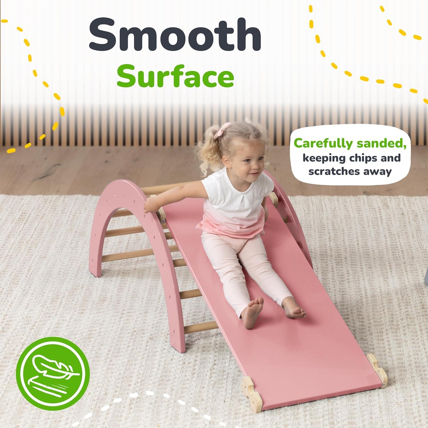 Set de Escalada Pikler Ocodile Extra Grande - Juguete Montessori Rosa