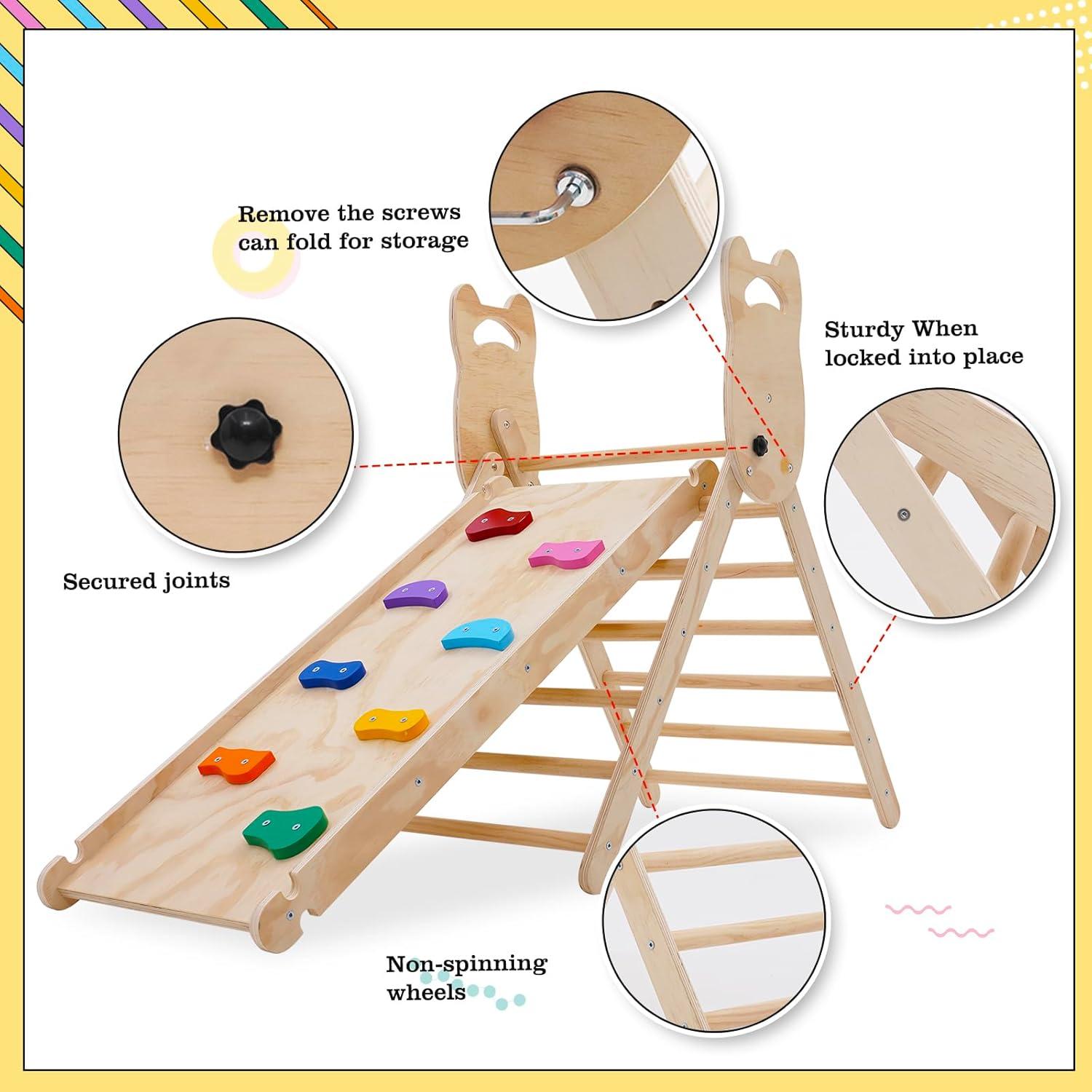 Conjunto Triángulo Pikler Maycoly - Gimnasio Escalada Plegable 9.17 kg