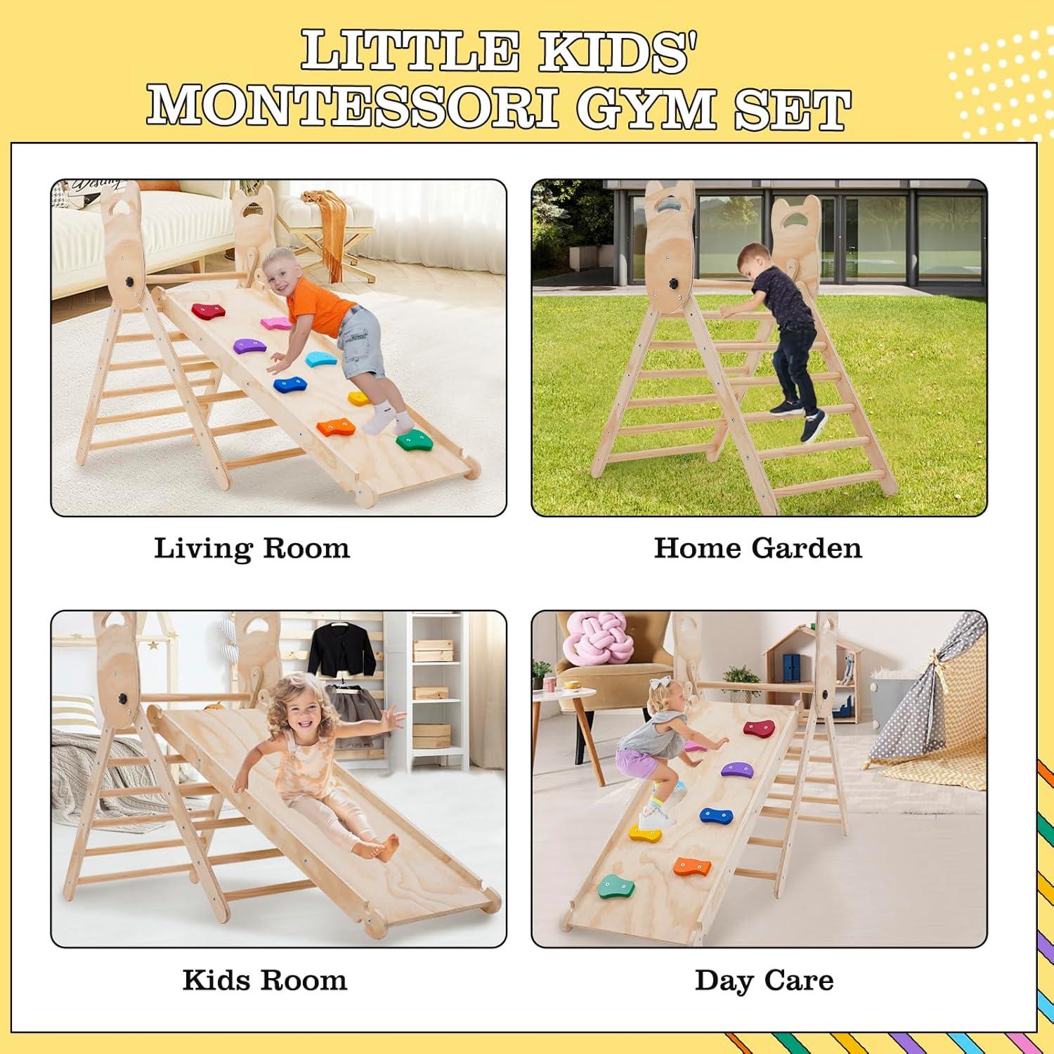 Conjunto Triángulo Pikler Maycoly - Gimnasio Escalada Plegable 9.17 kg