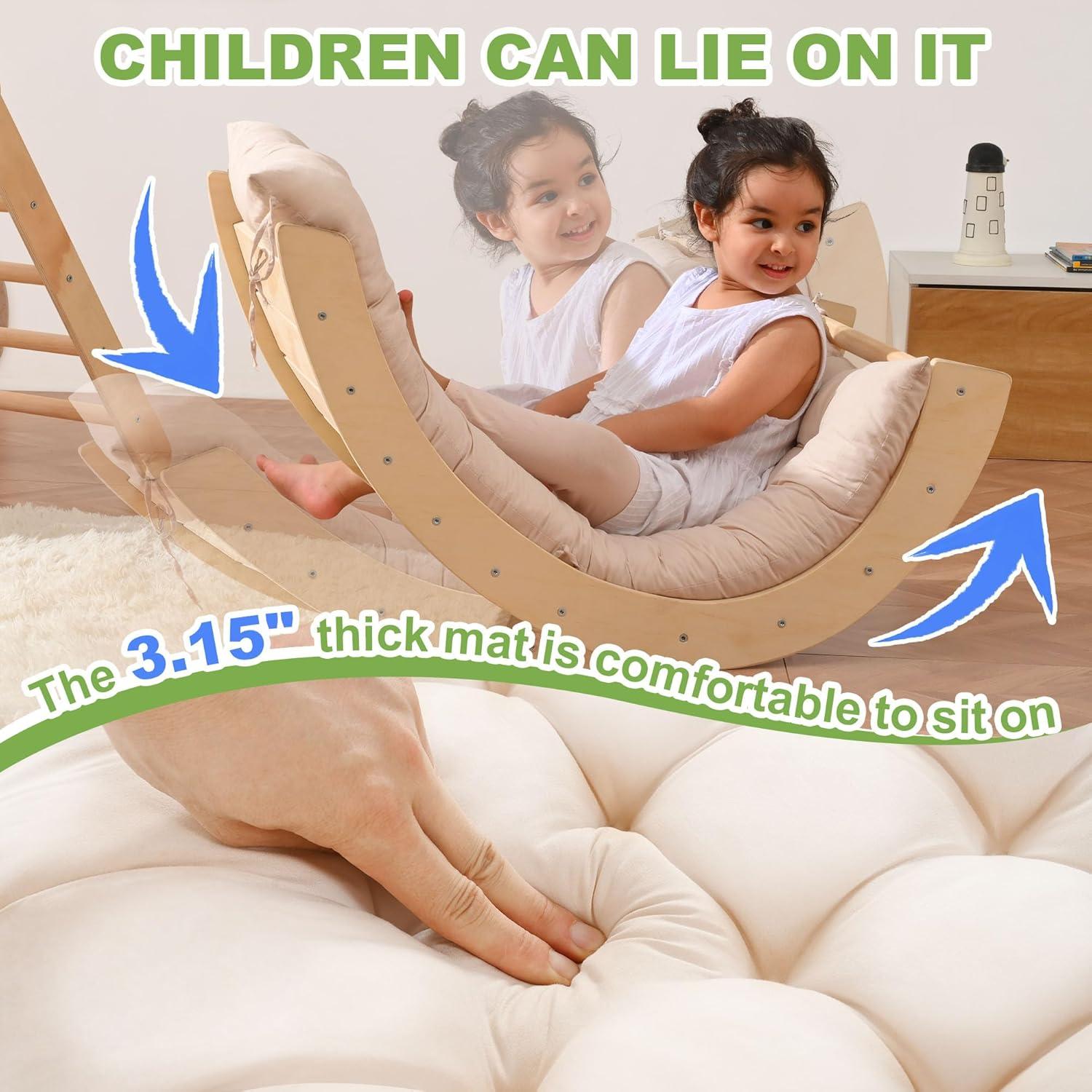 Juego de Escalada Montessori OLLIKIVI Triángulo Pikler 8 en 1