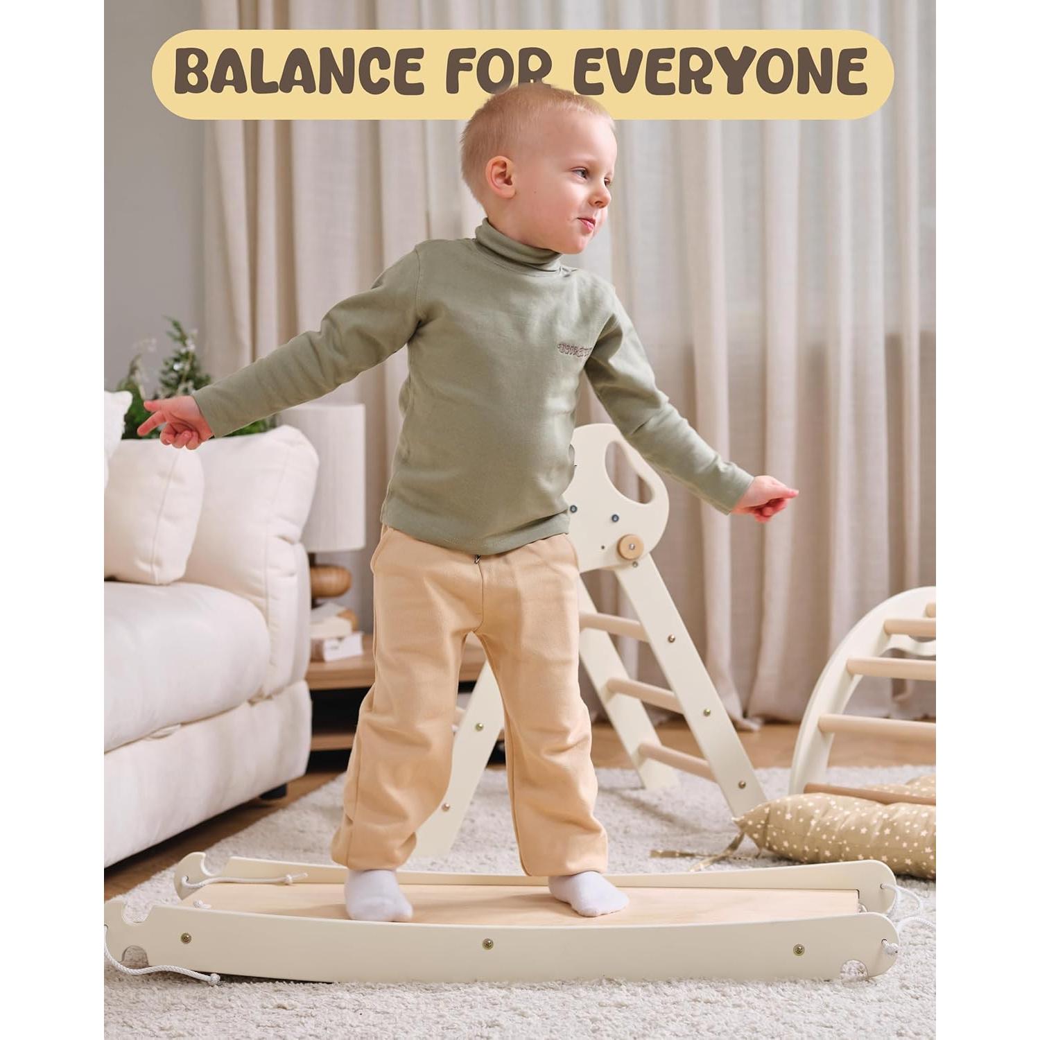 Set de Escalada Montessori 5 en 1 Goodevas - Triángulo Pikler, Arco, Cojín