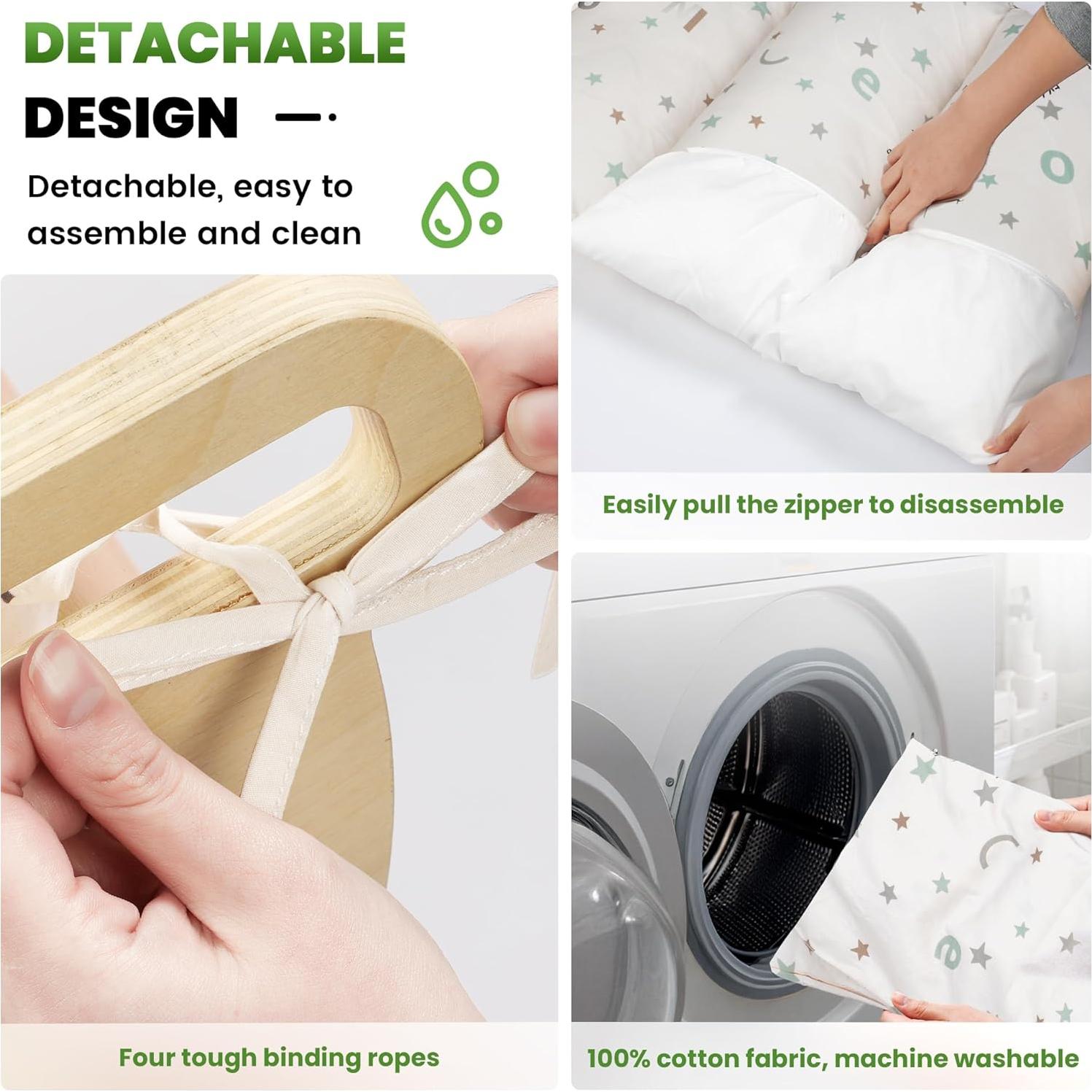 Conjunto Triángulo Pikler BlueWood con Cojín - Juguete Escalada