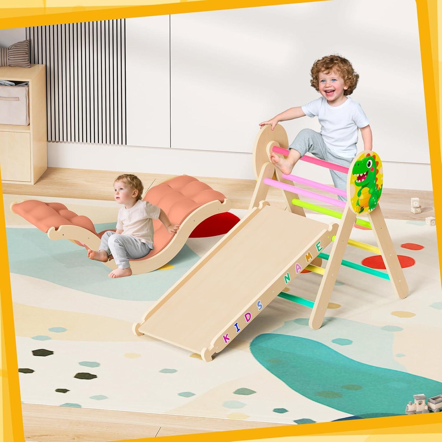 Conjunto de Escalada Triángulo Pikler Acenova 9 en 1 para Niños