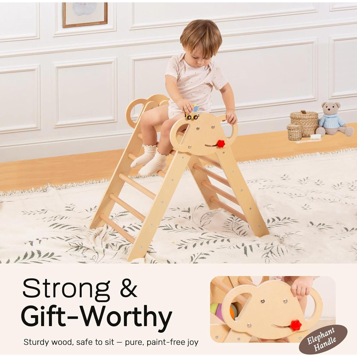 Conjunto Triángulo Pikler Wingyz con Cojín 8 en 1 para Bebés