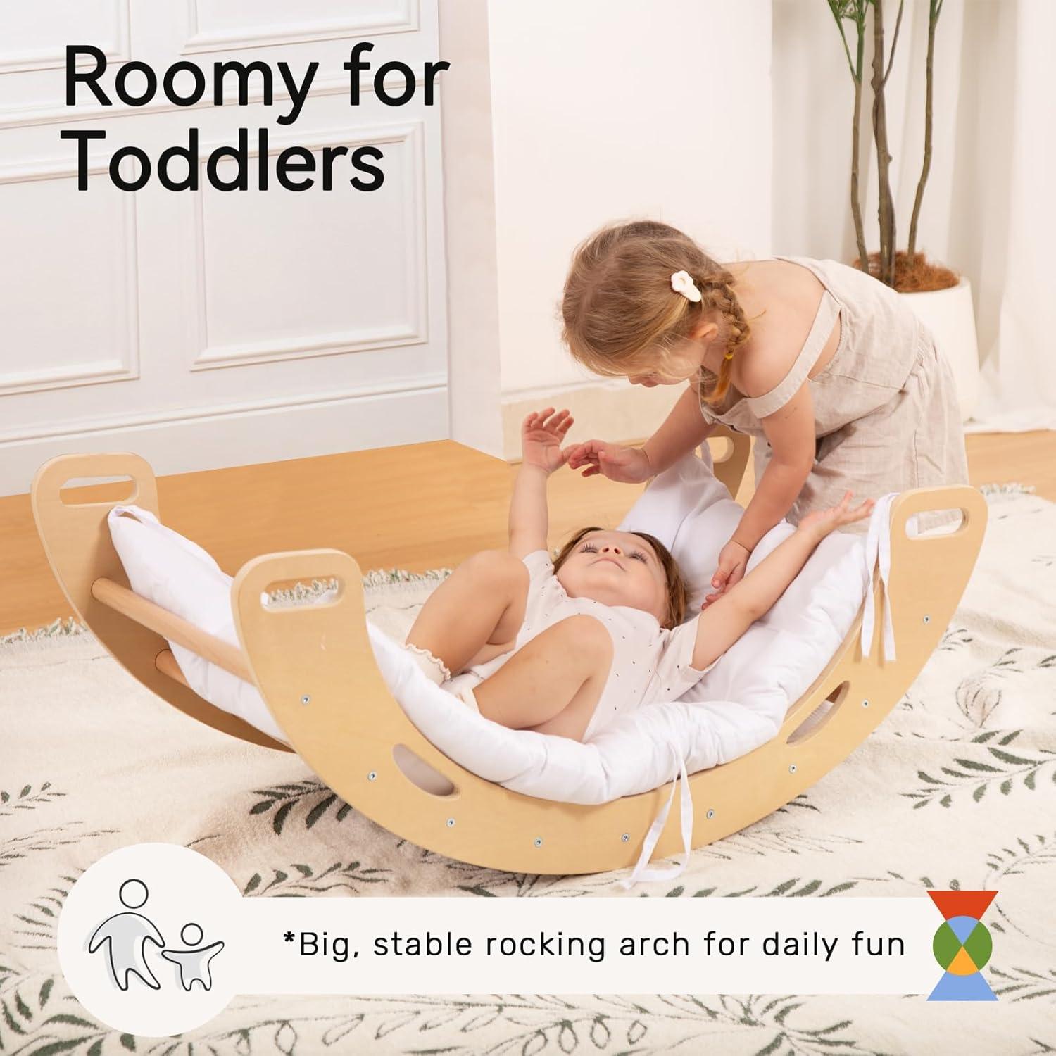 Conjunto Triángulo Pikler Wingyz con Cojín 8 en 1 para Bebés