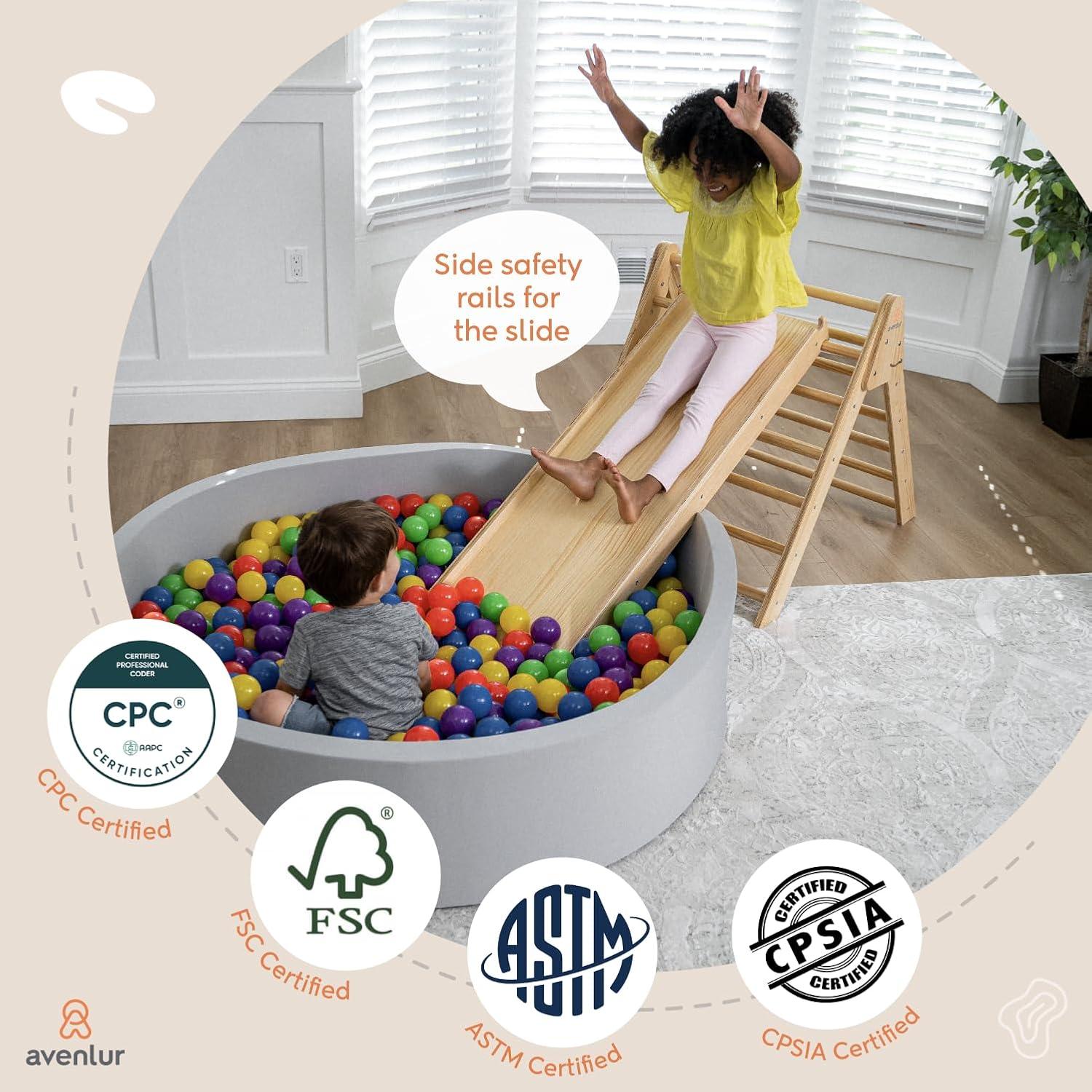 Avenlur Gimnasio de Escalada 5-en-1 Natural para Niños