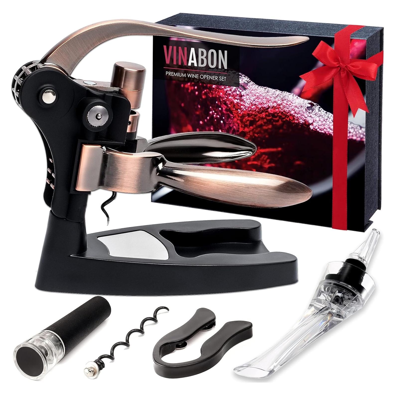 Juego de Abrebotellas de Vino Premium VINABON 6 Piezas