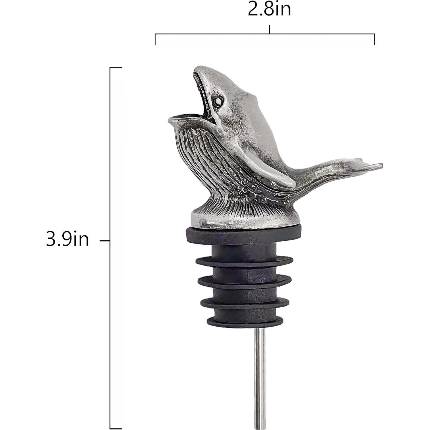 Aireador y Vertedor de Vino WOKHACH Ballena Gris Plateado