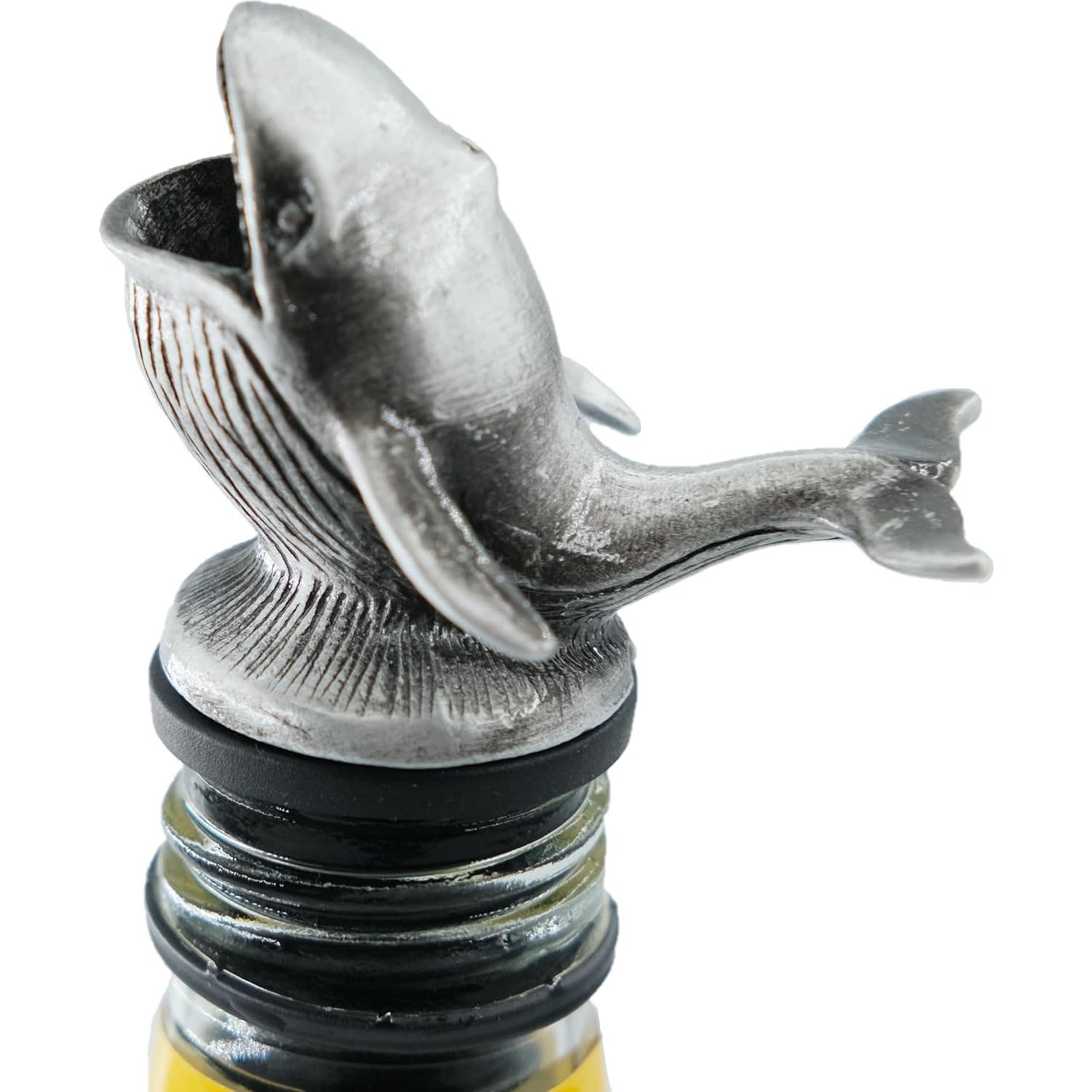 Aireador y Vertedor de Vino WOKHACH Ballena Gris Plateado