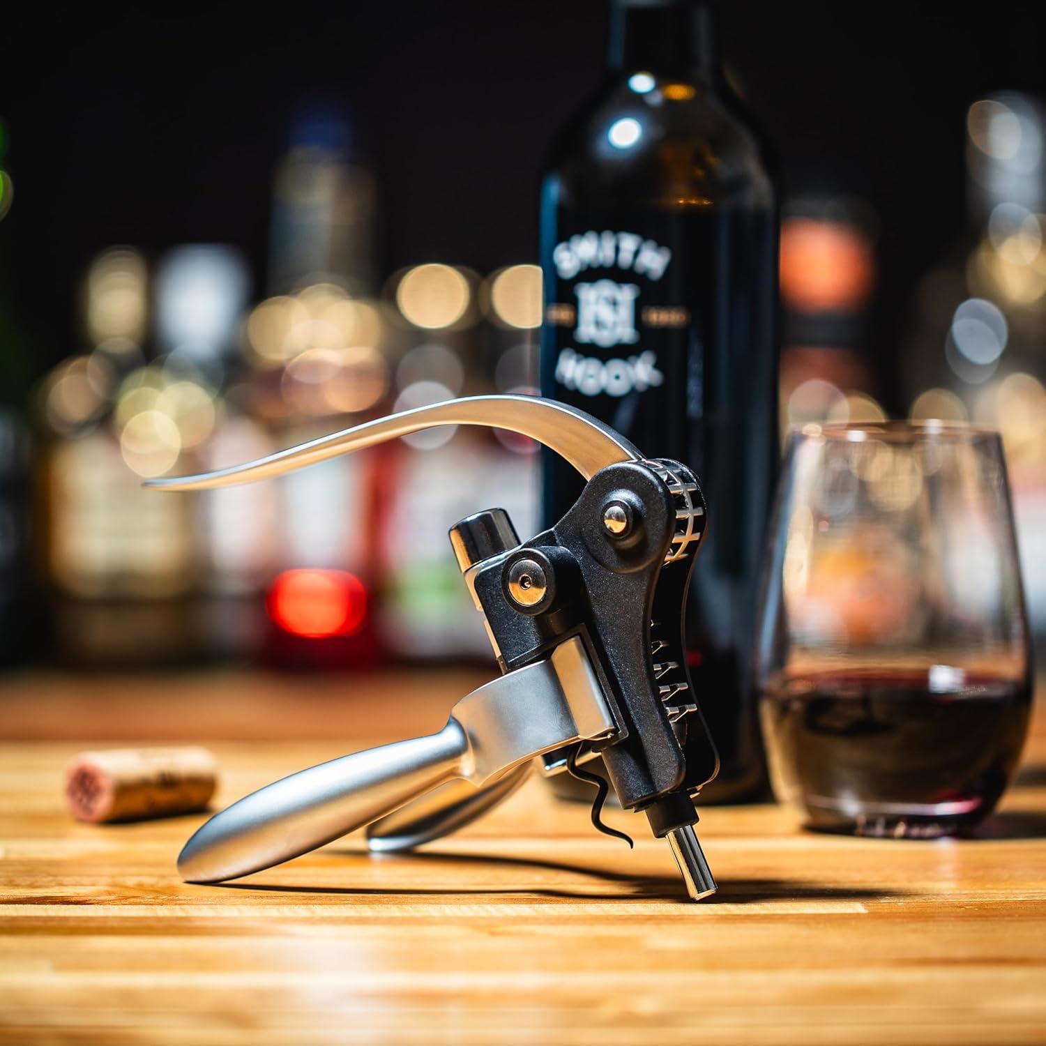 Juego de Sacacorchos de Vino Quantum Lux 9 Piezas Plata Mate