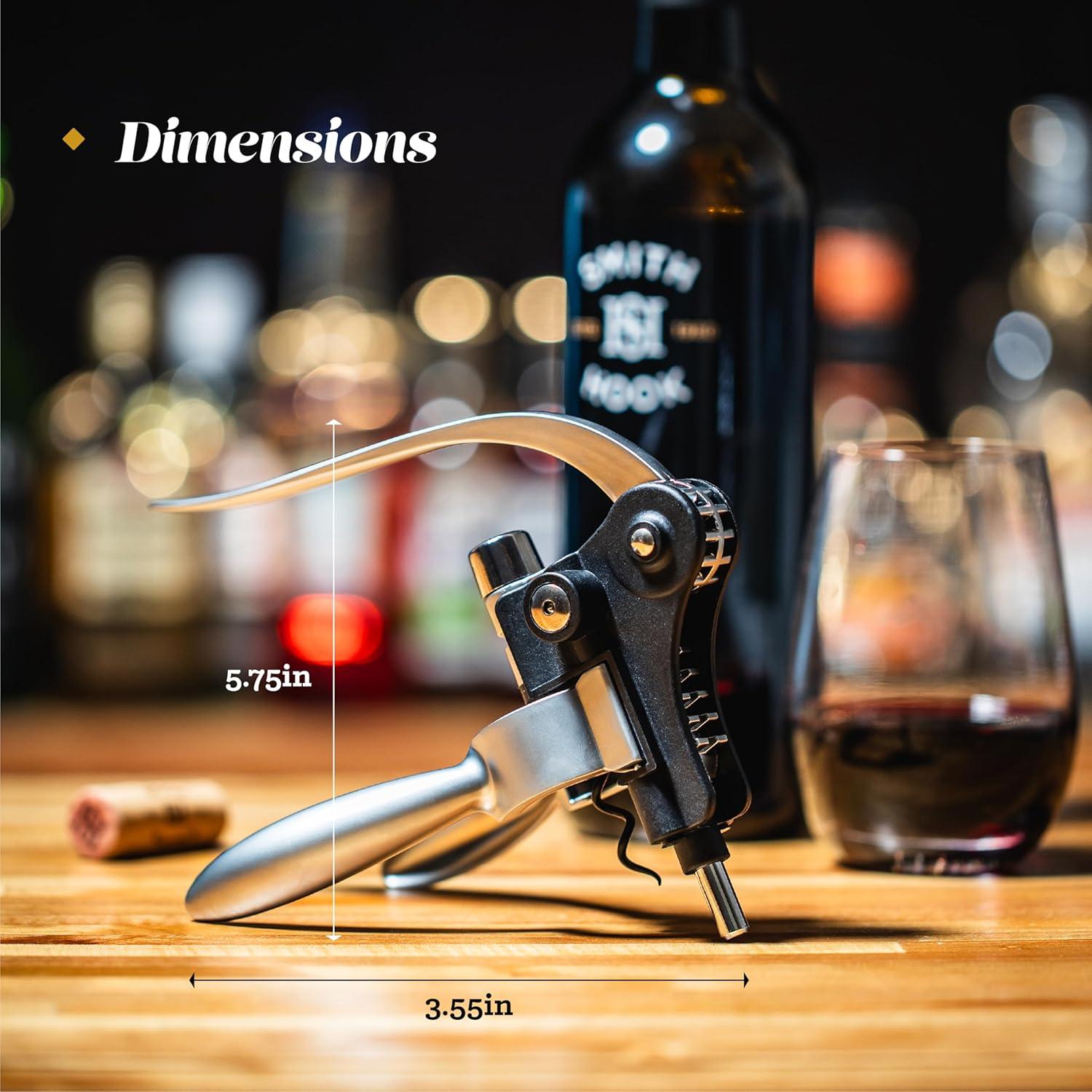 Juego de Sacacorchos de Vino Quantum Lux 9 Piezas Plata Mate