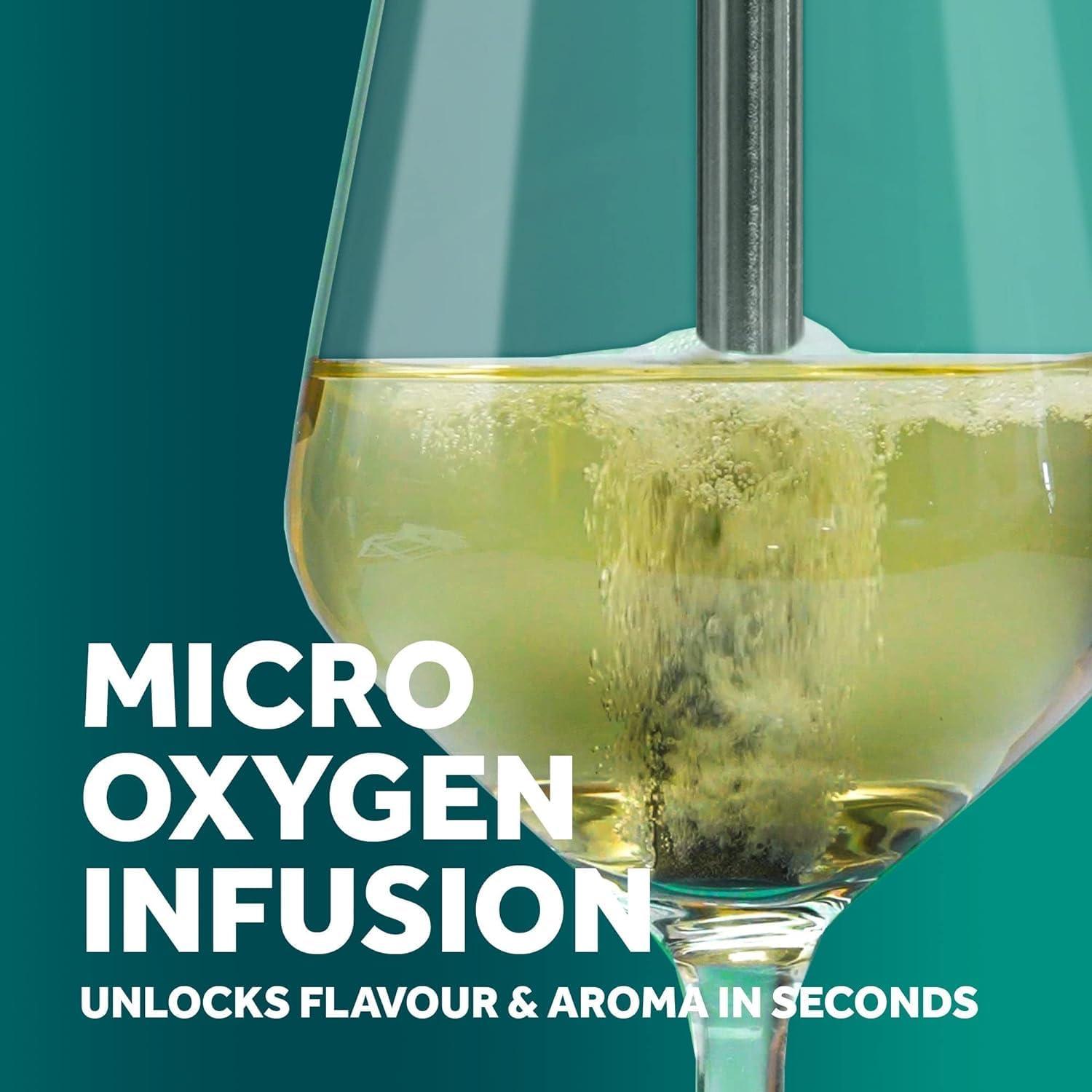 Aerador de Vino Airtender con Varita de Acero Inoxidable