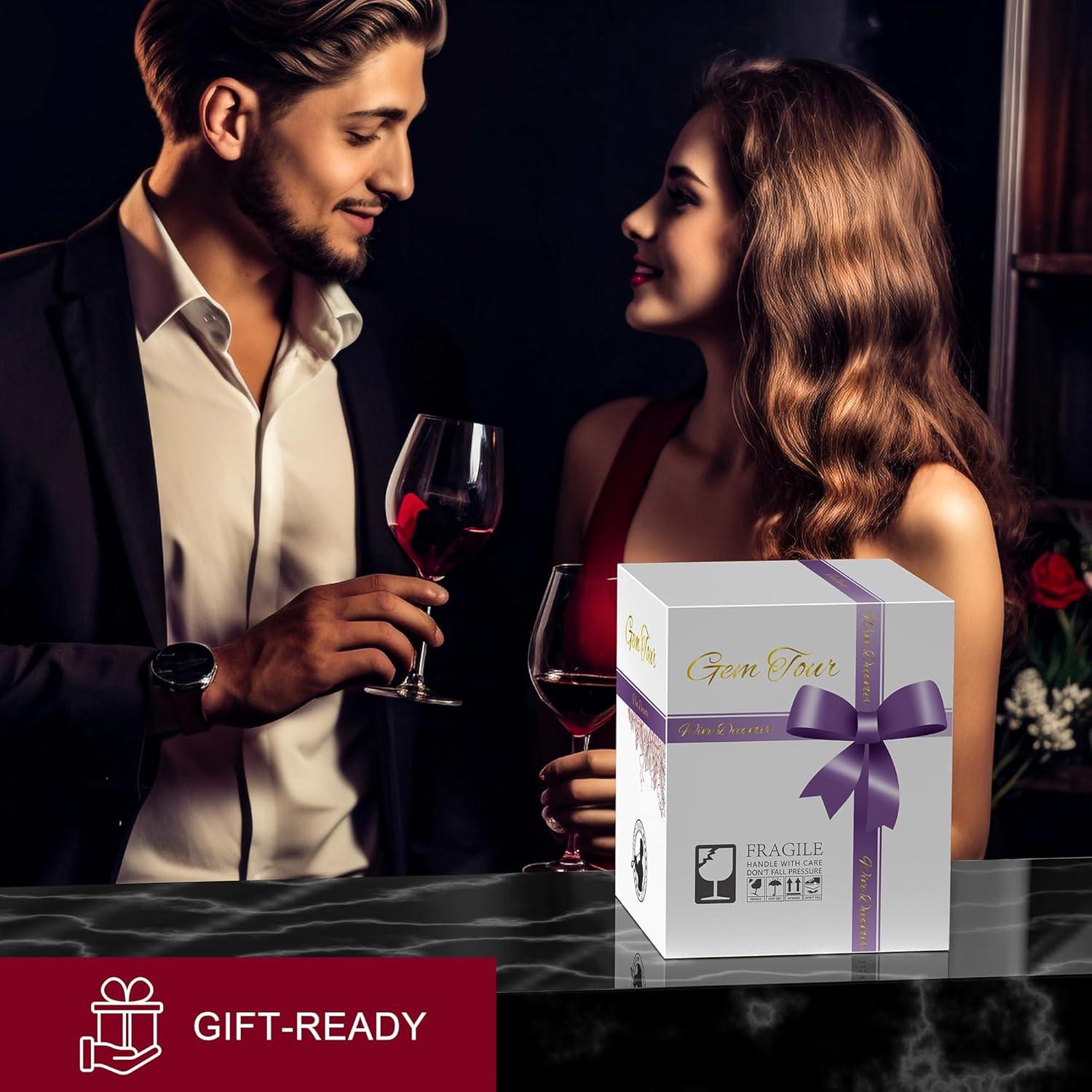 Decantador de Vino Gem Tour 1500ml con Aerador y Filtro