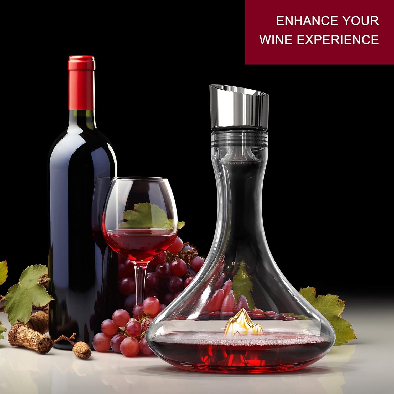 Decantador de Vino Gem Tour 1500ml con Aerador y Filtro