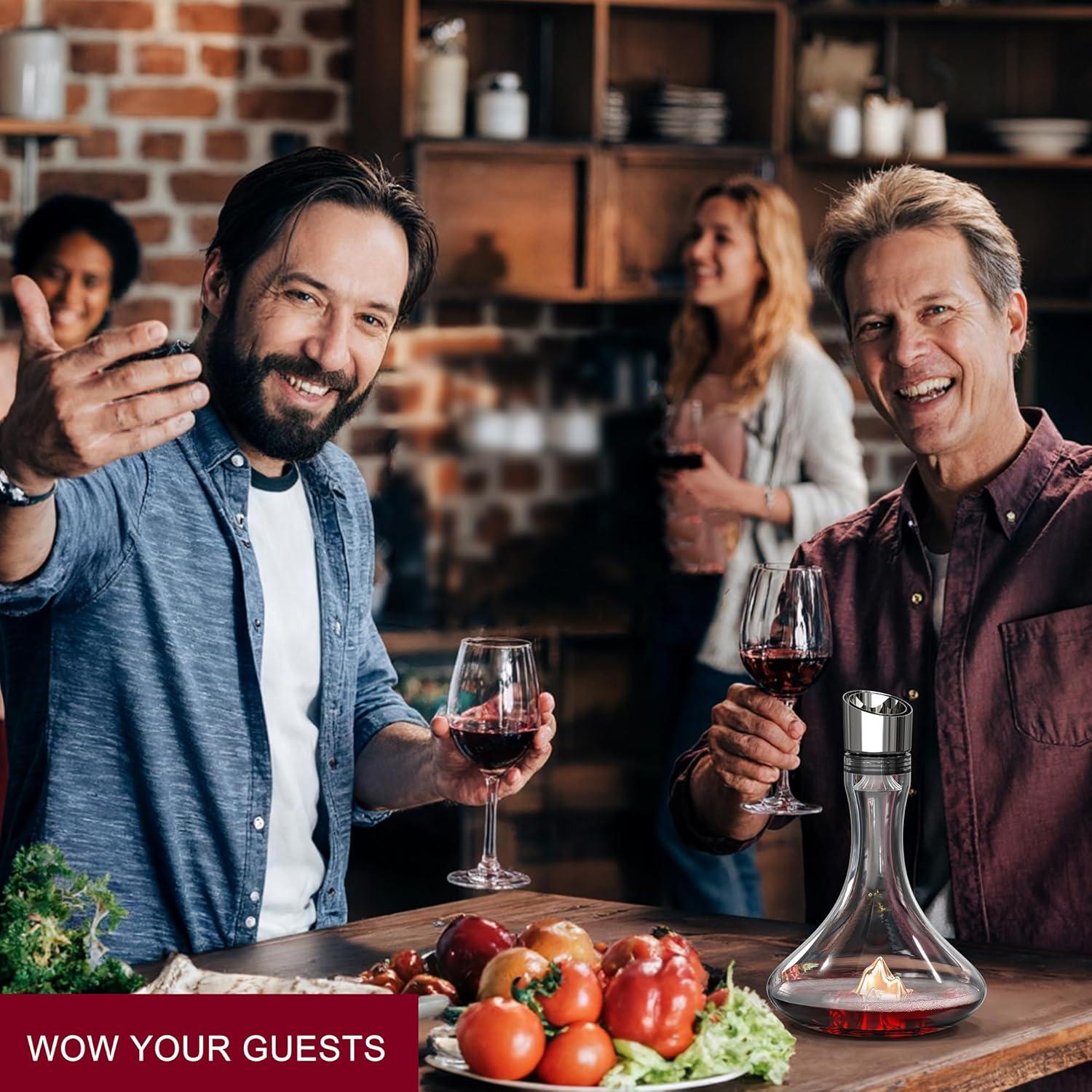 Decantador de Vino Gem Tour 1500ml con Aerador y Filtro