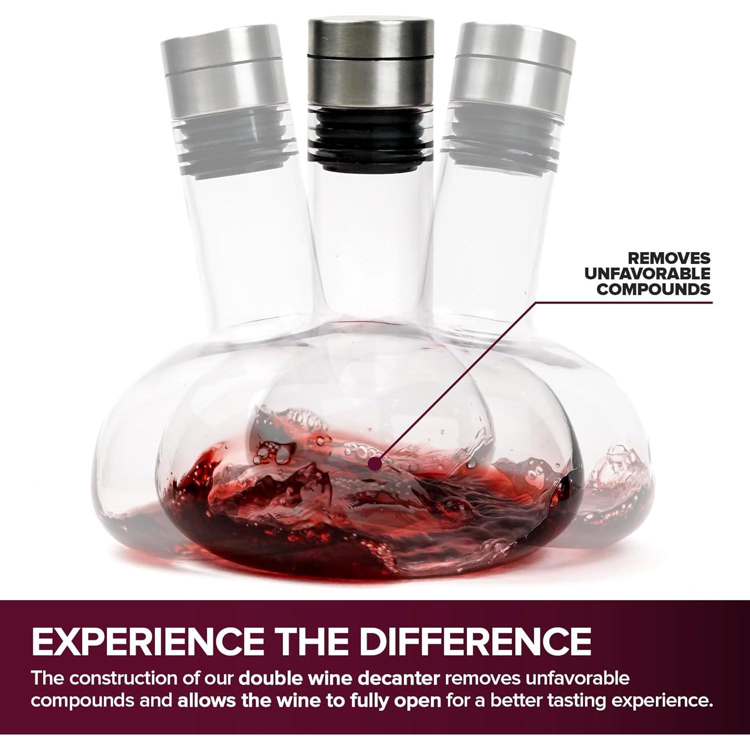 Decantador de Vino Tinto Modern Innovations con Aerador 0.95L