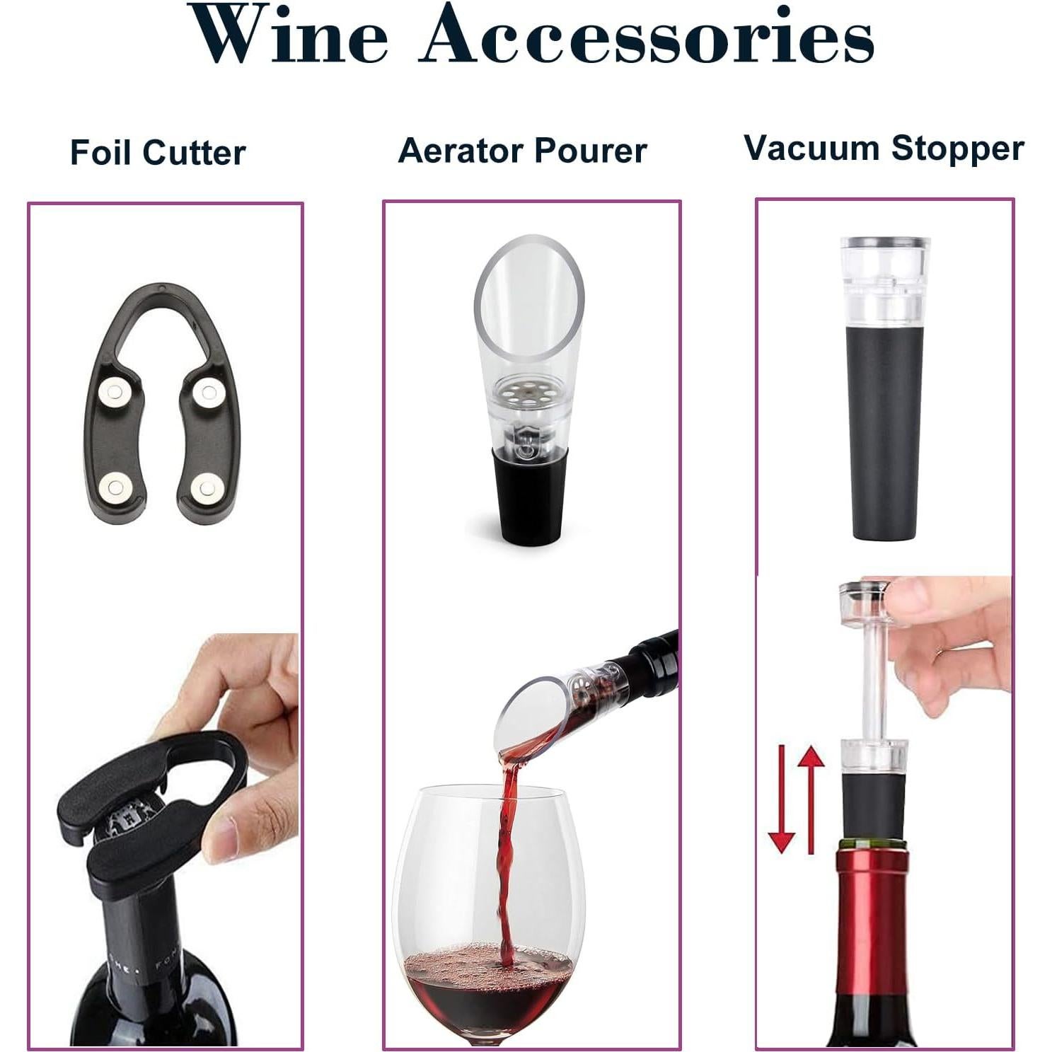 Juego de Abrebotellas de Vino 6 en 1 Mincham con Accesorios