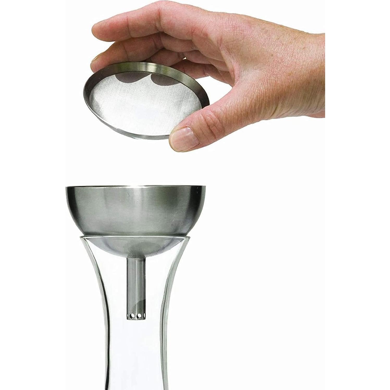 Decantador de Vino Houdini con Embudo y Colador 25.4 cm