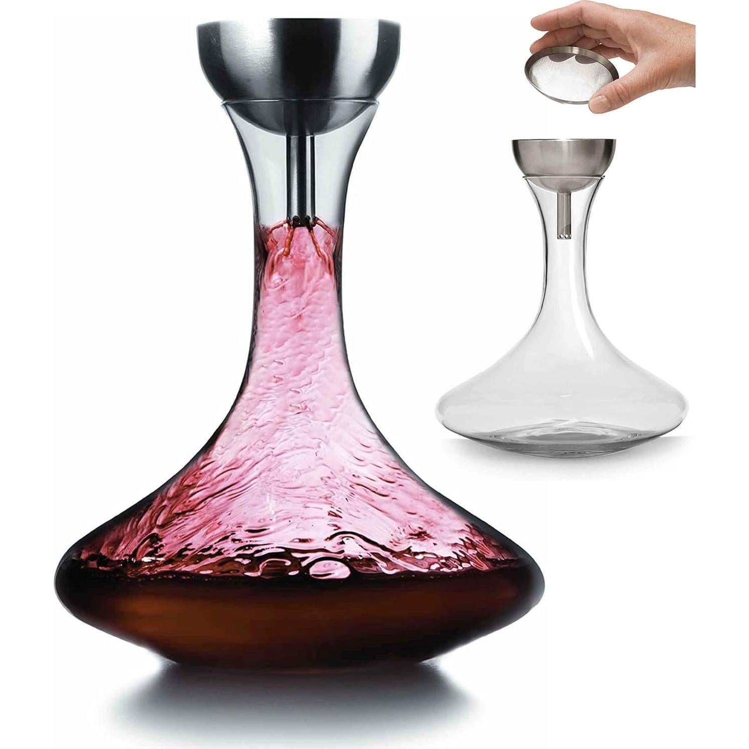 Decantador de Vino Houdini con Embudo y Colador 25.4 cm