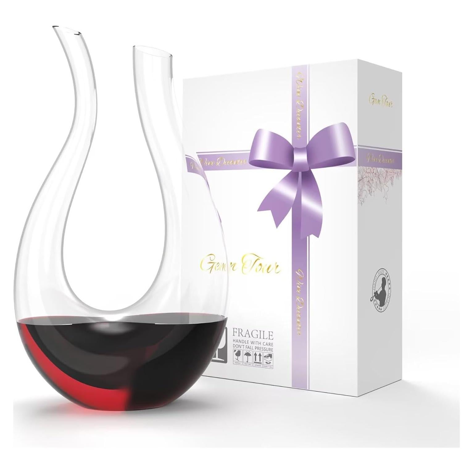 Decantador de Vino de Cristal Gem Tour 750ml Diseño U
