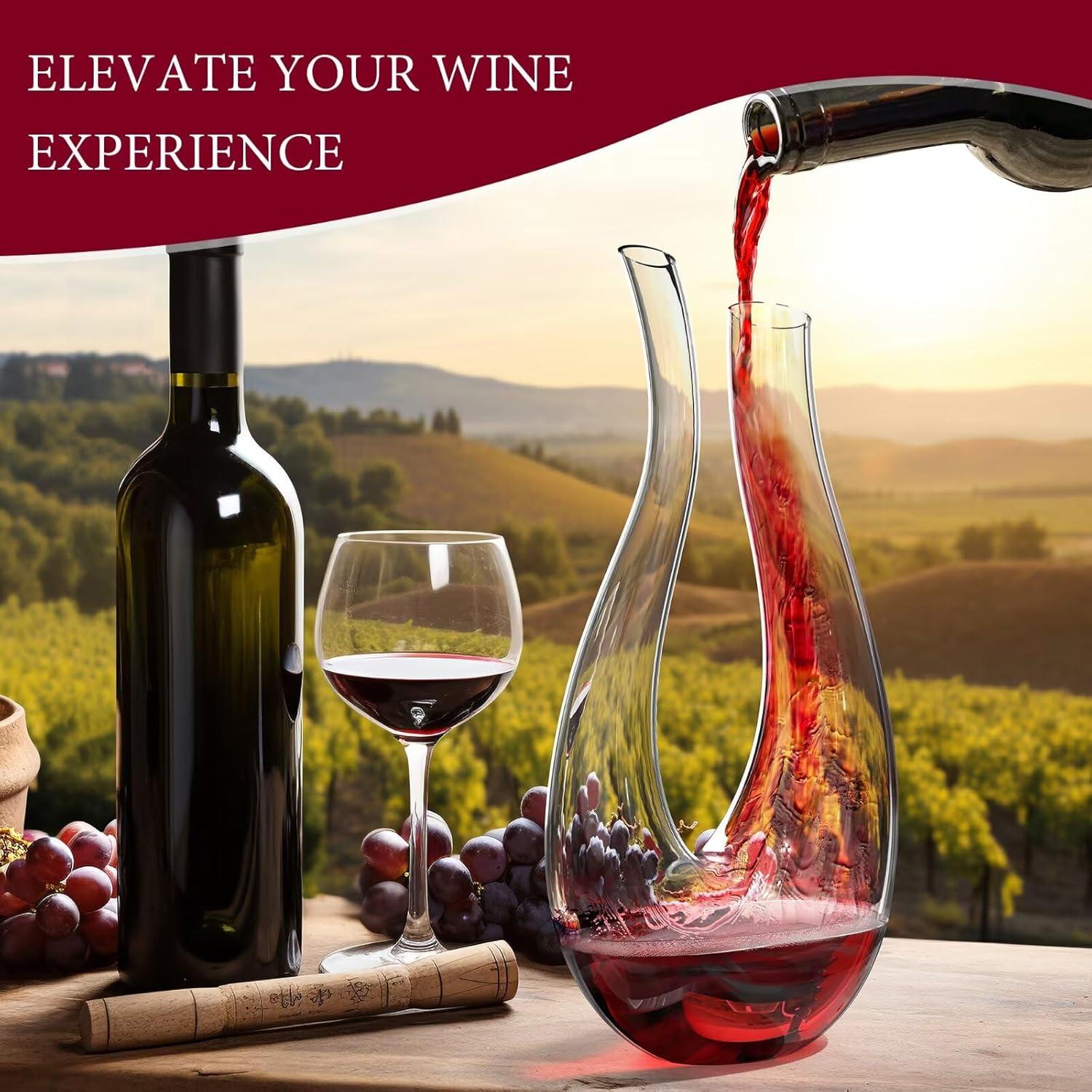 Decantador de Vino de Cristal Gem Tour 750ml Diseño U