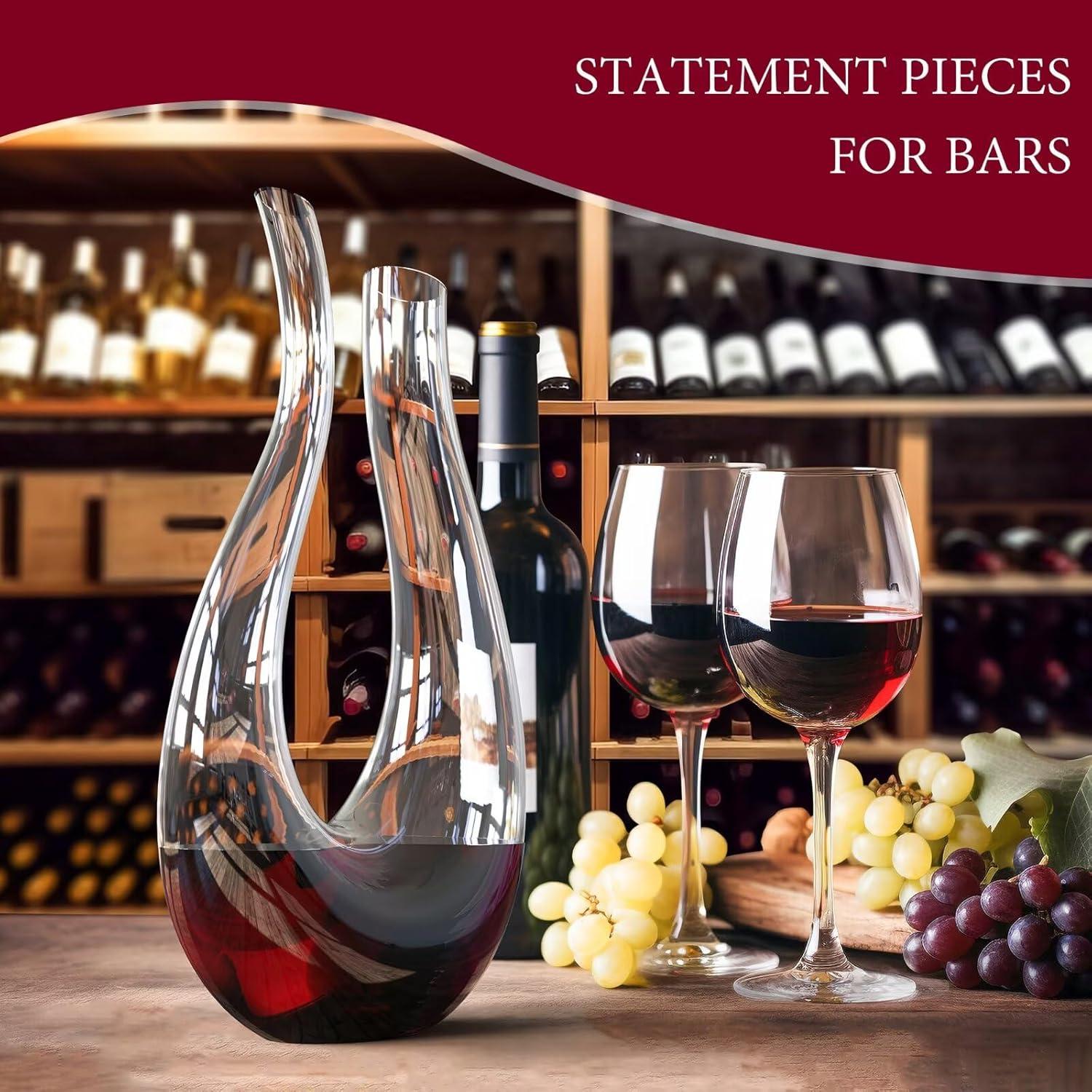 Decantador de Vino de Cristal Gem Tour 750ml Diseño U