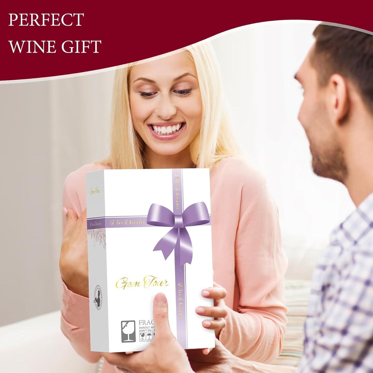 Decantador de Vino de Cristal Gem Tour 750ml Diseño U