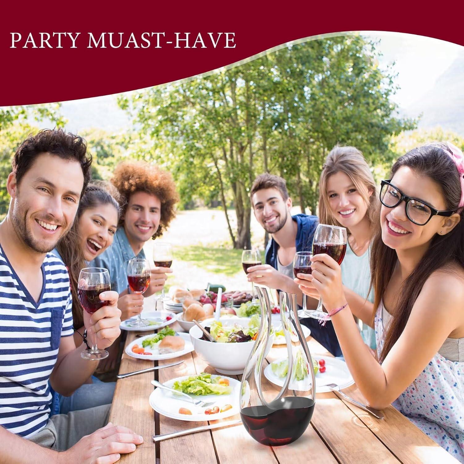 Decantador de Vino de Cristal Gem Tour 750ml Diseño U