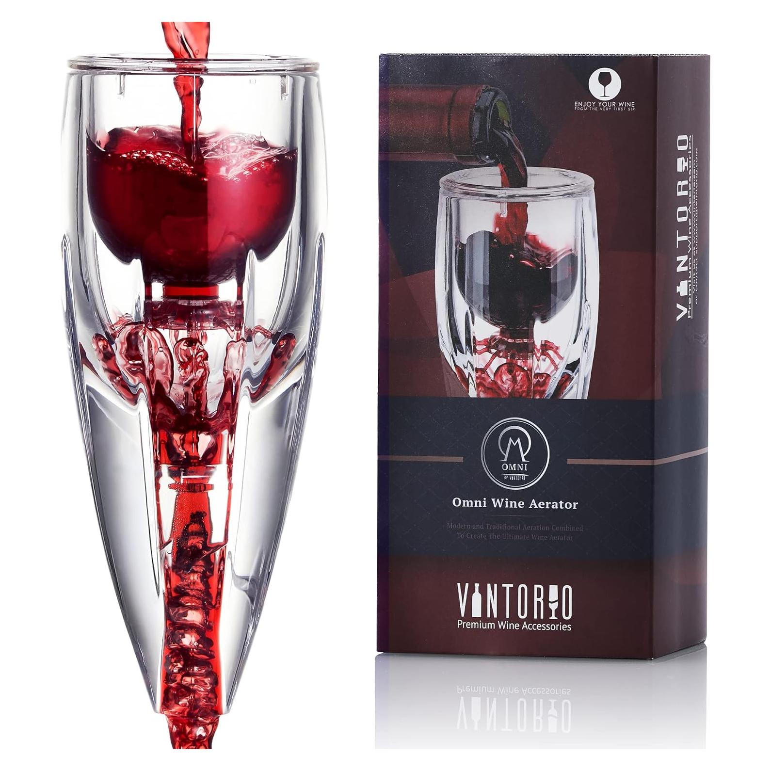 Aireador de Vino Vintorio Omni - Acrílico Premium con Soporte