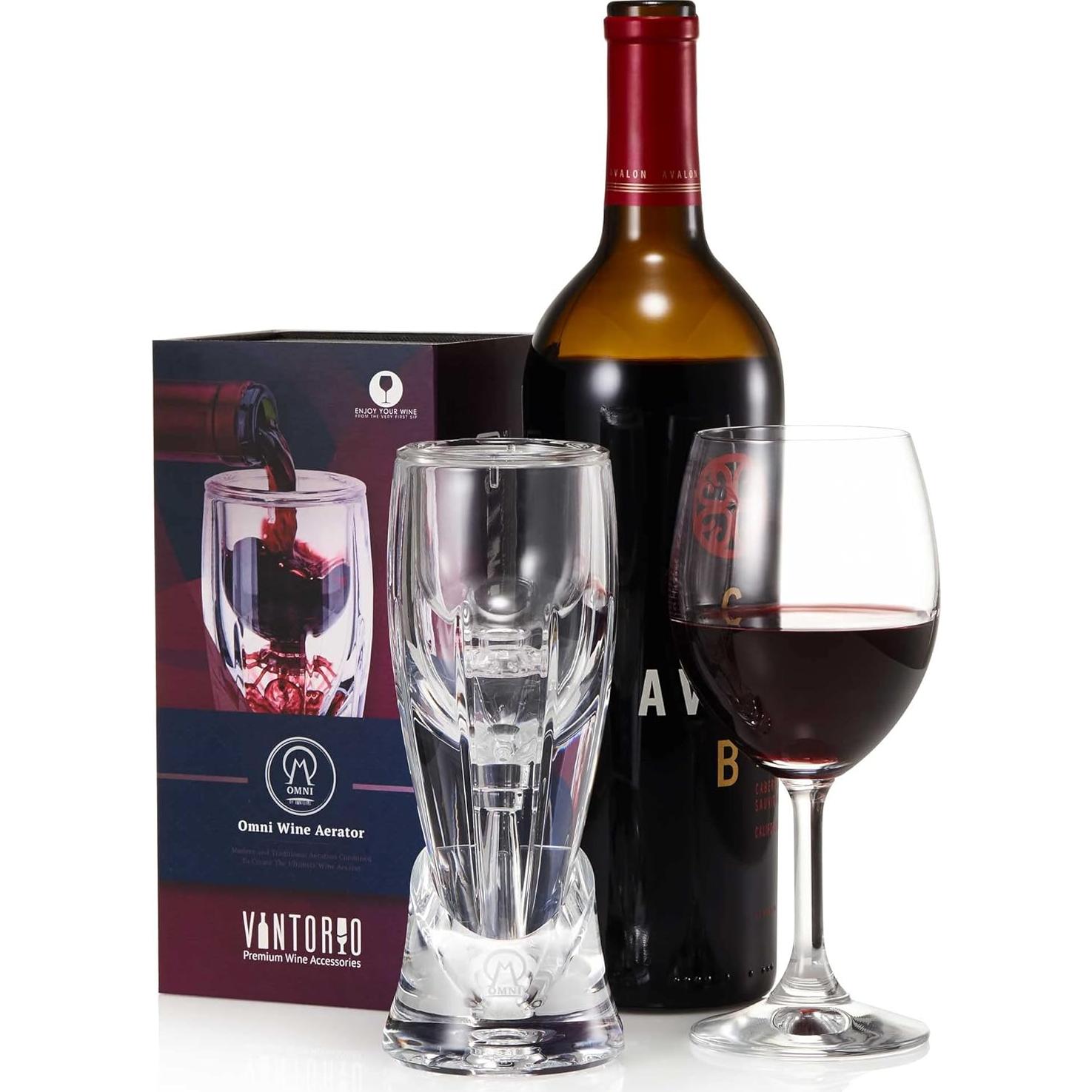 Aireador de Vino Vintorio Omni - Acrílico Premium con Soporte