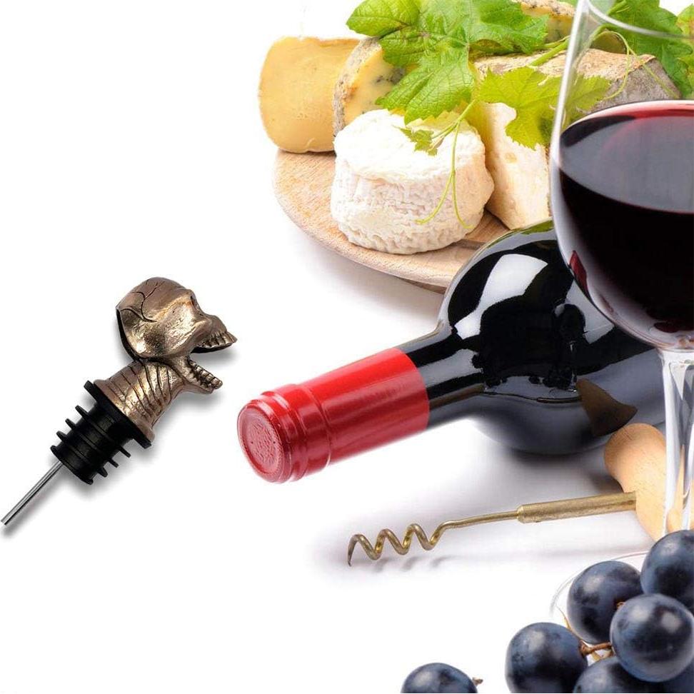 Vaso de Vino Calavera Cobre - Vertedor de Whisky Único