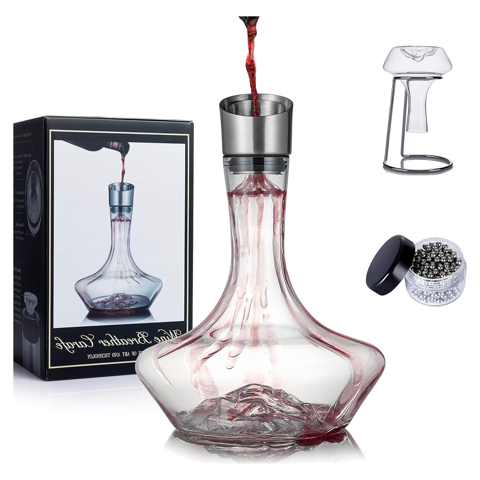 Decantador de Vino YouYah 1400ML Cristal Sin Plomo con Filtro